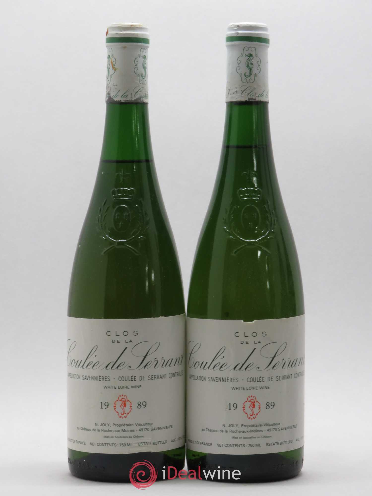 Savennières Clos de la Coulée de Serrant Vignobles de la Coulée de Serrant - Nicolas Joly 1989 - Lot de 2 bouteilles - 0