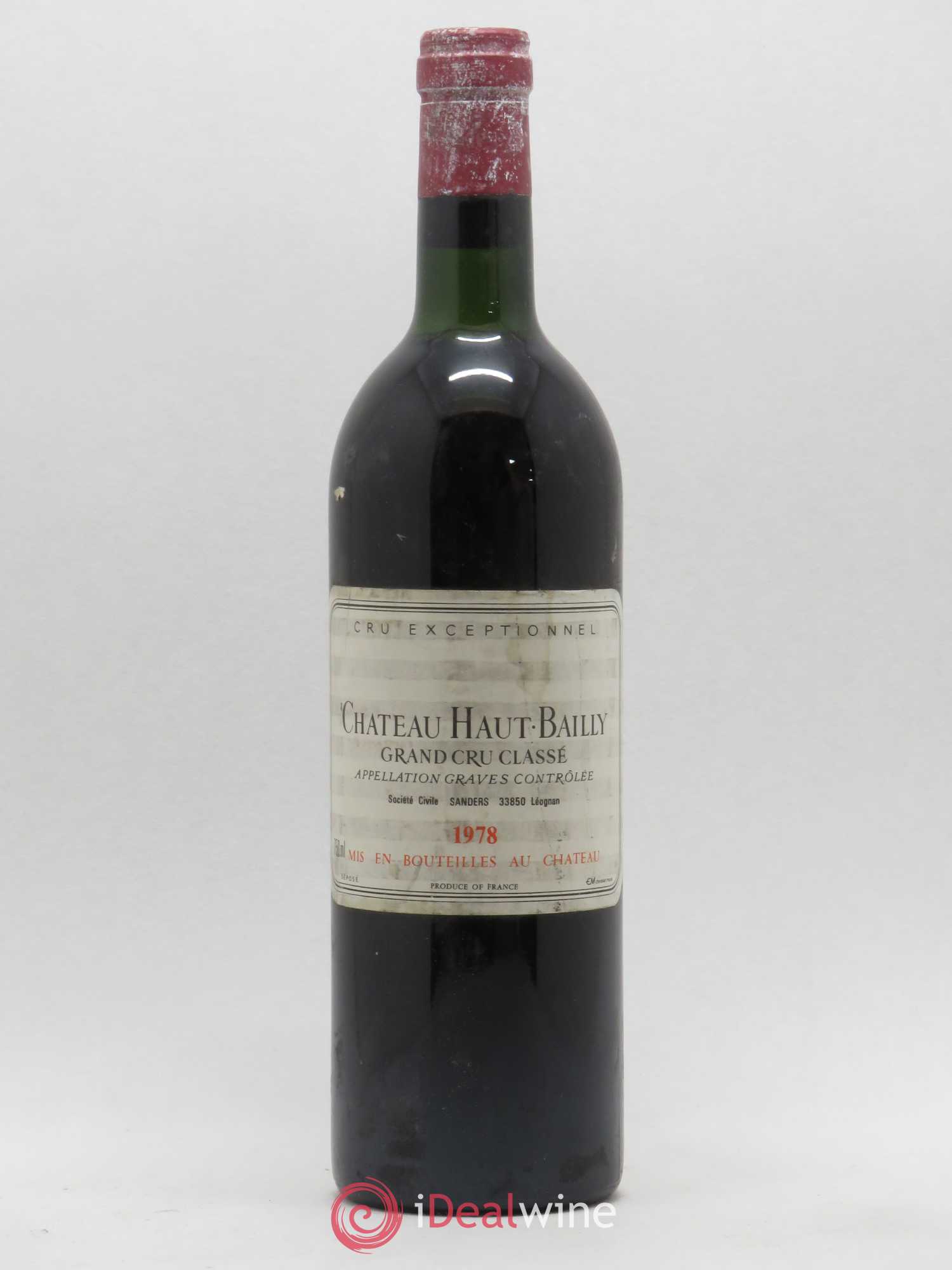 Château Haut-Bailly Cru Classé de Graves 1978 - Lot de 1 bouteille - 0