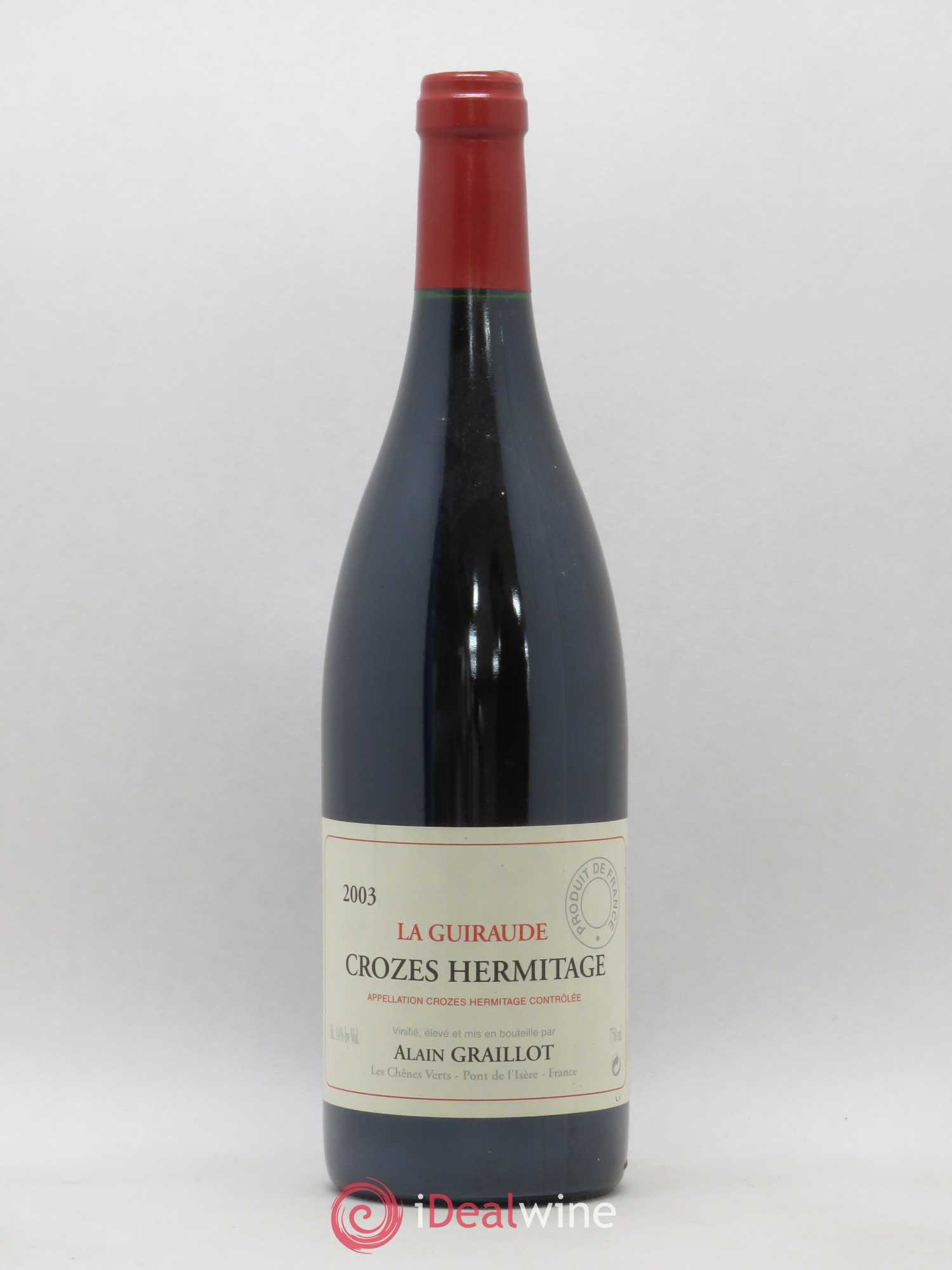 Crozes-Hermitage La Guiraude Domaine Graillot 2003 - Lot de 1 bouteille - 0