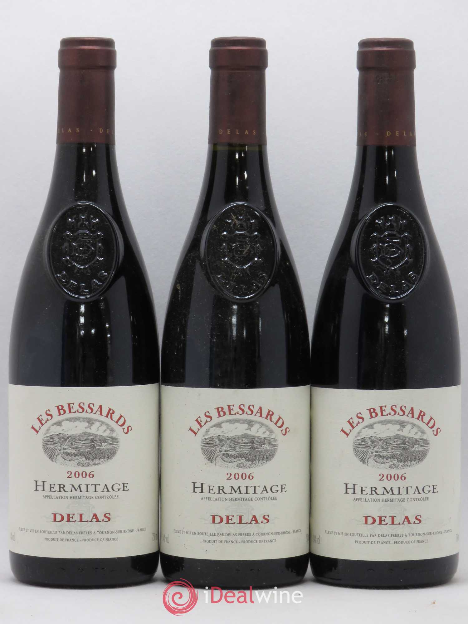 Hermitage Les Bessards Delas Frères 2006 - Lot de 3 bouteilles - 0