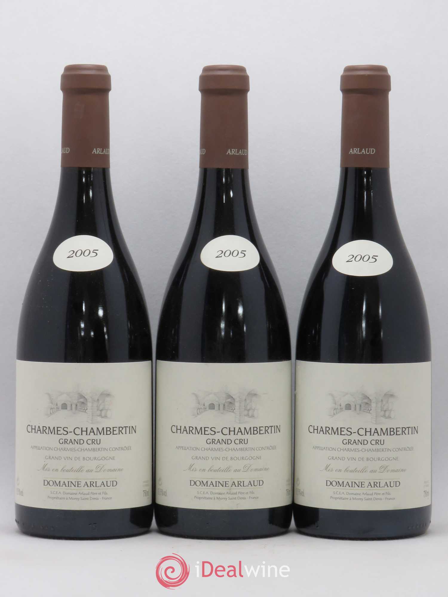Charmes-Chambertin Grand Cru Arlaud 2005 - Lot de 3 bouteilles - 0