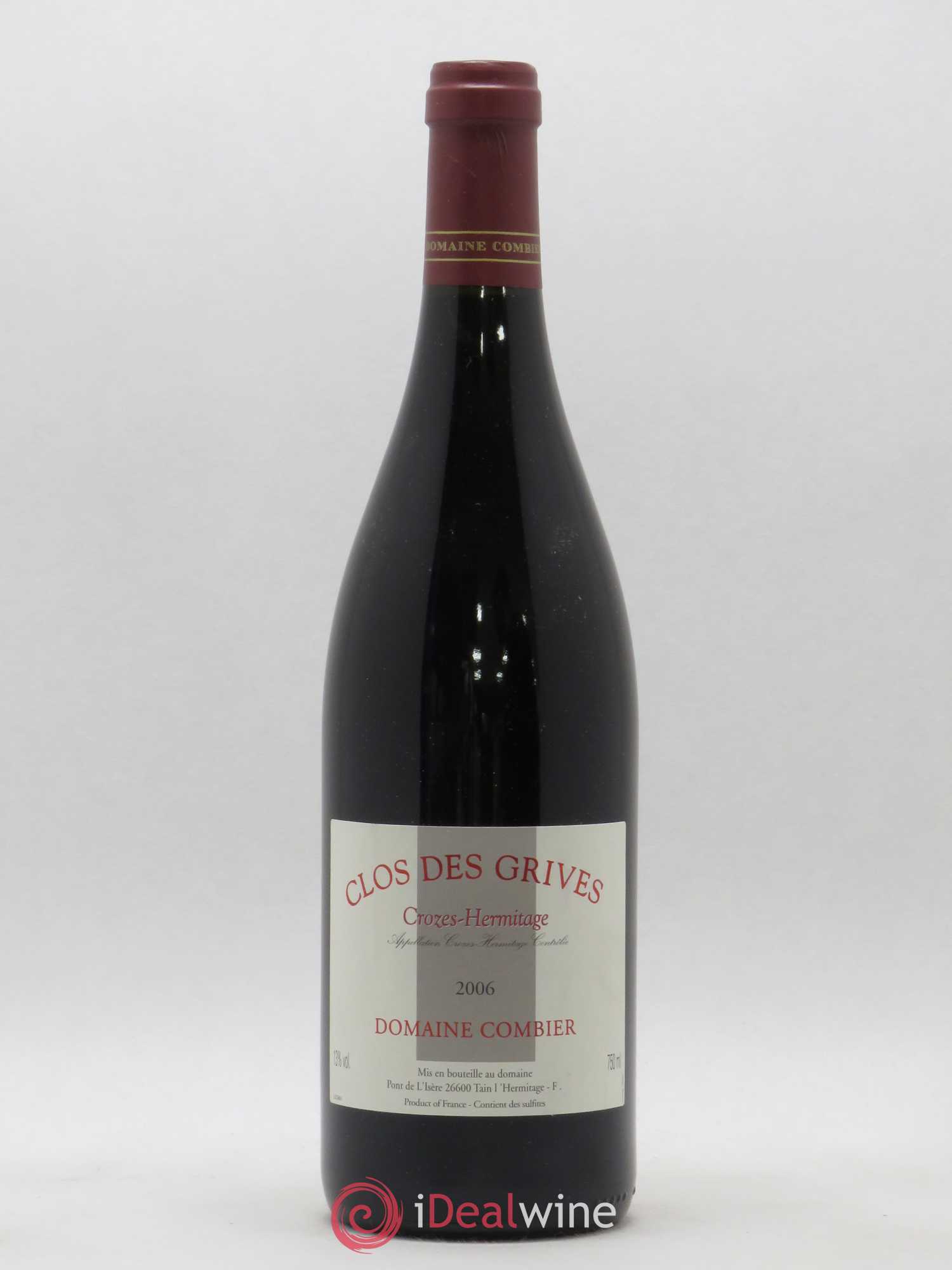 Crozes-Hermitage Clos des Grives Combier 2006 - Lot de 1 bouteille - 0