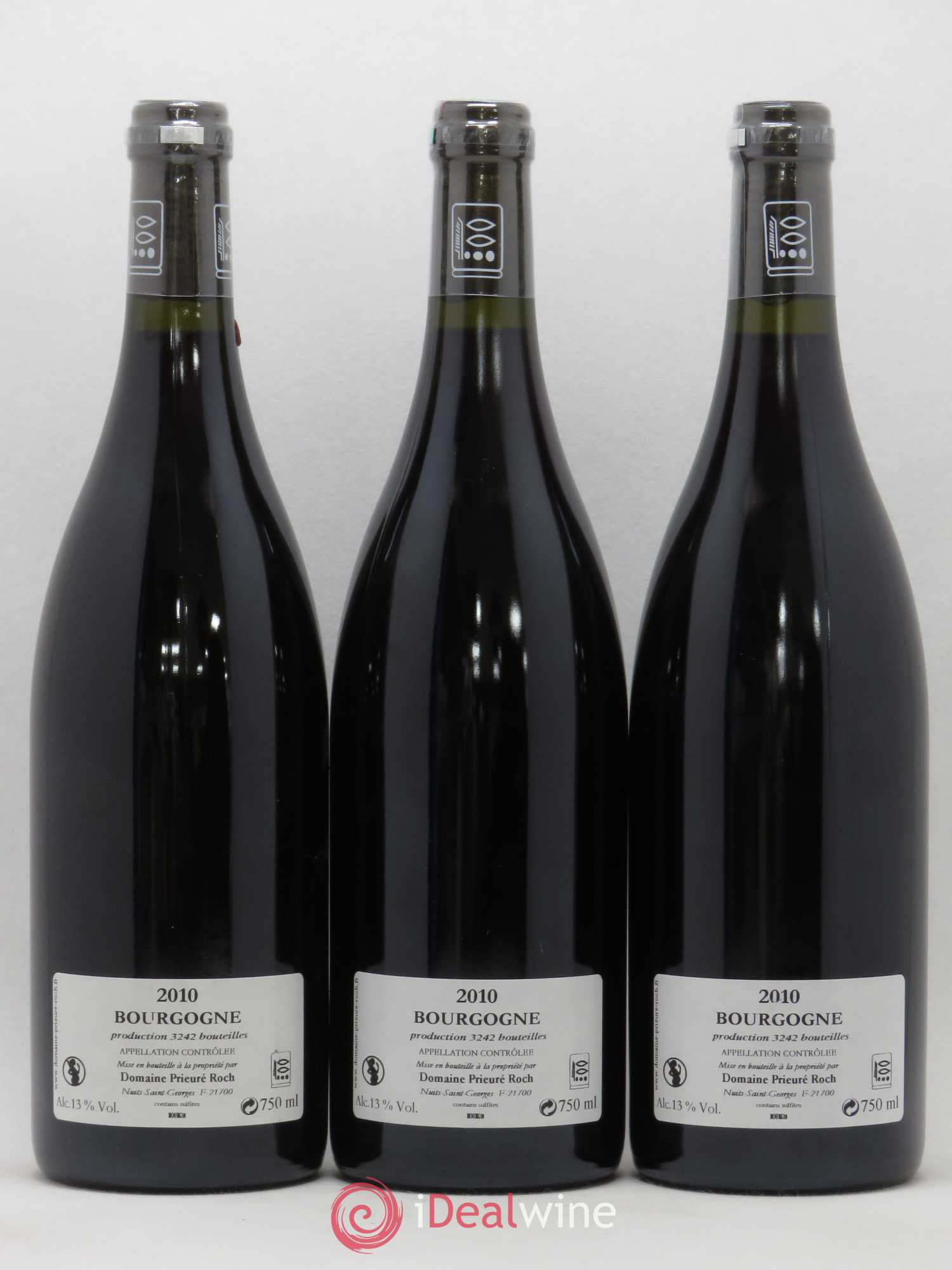 Bourgogne Pinoterie Prieuré Roch 2010 - Lot de 3 bouteilles - 1
