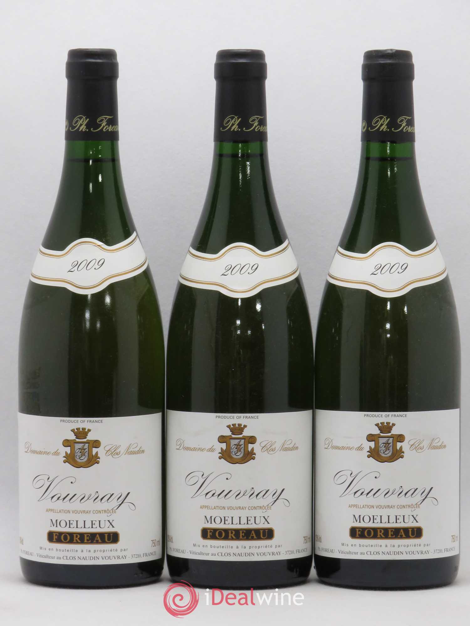 Vouvray Moelleux Clos Naudin - Philippe Foreau 2009 - Lotto di 3 bottiglie - 0