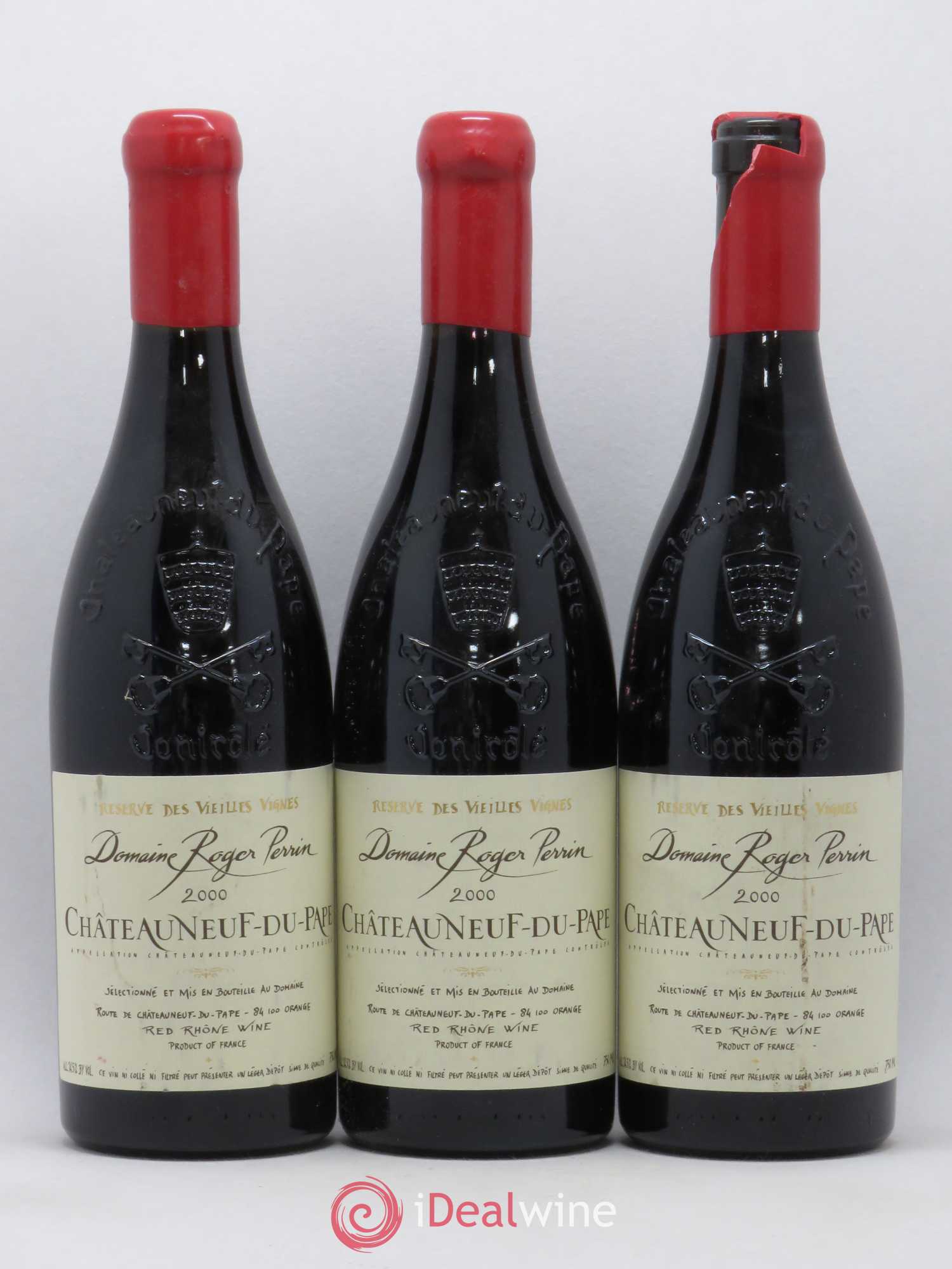 Châteauneuf-du-Pape Vieilles vignes Reserve Roger Perrin 2000 - Posten von 3 Flaschen - 0