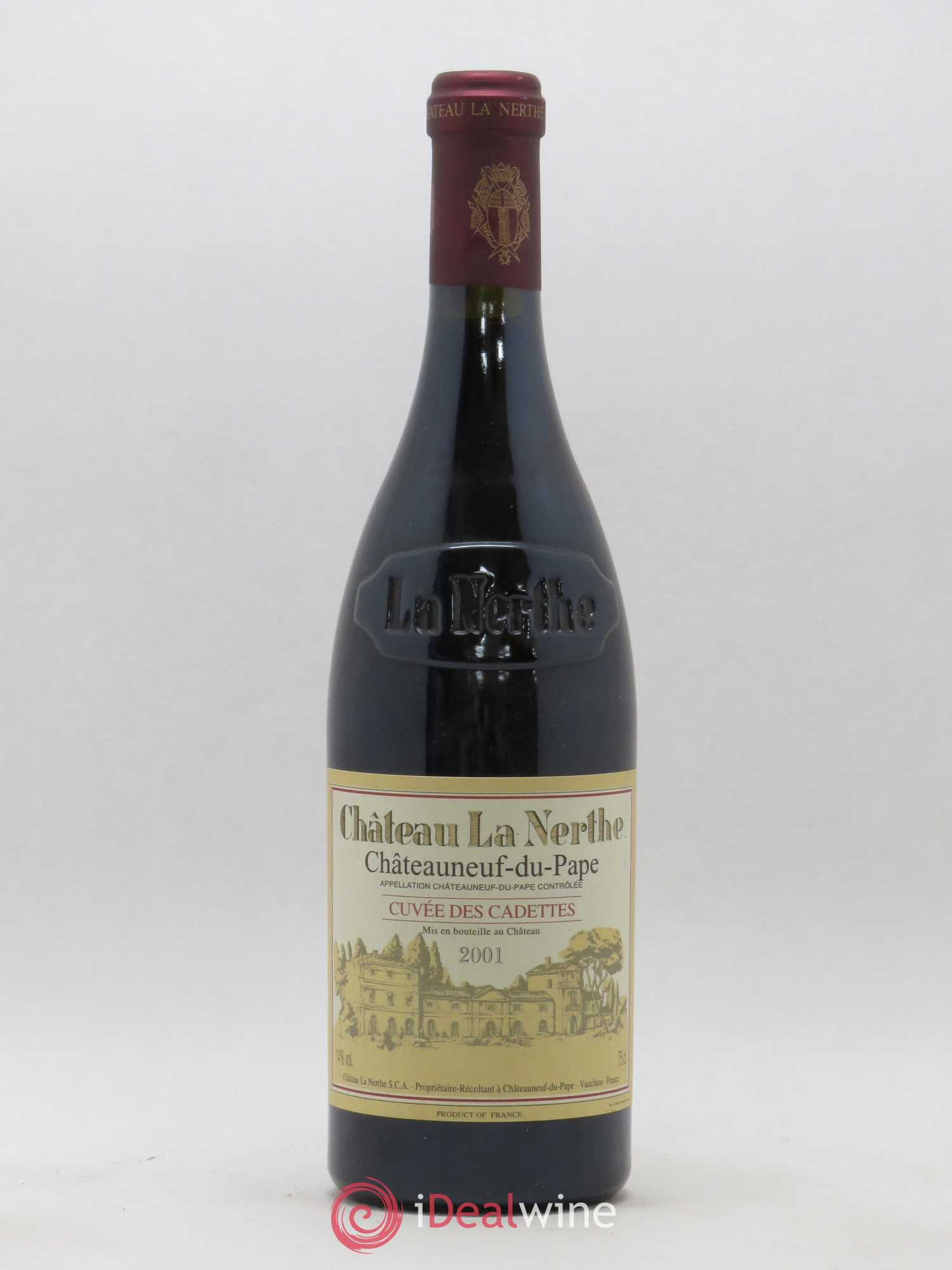Châteauneuf-du-Pape Château La Nerthe Cuvée des Cadettes Famille Richard 2001 - Lot de 1 bouteille - 0