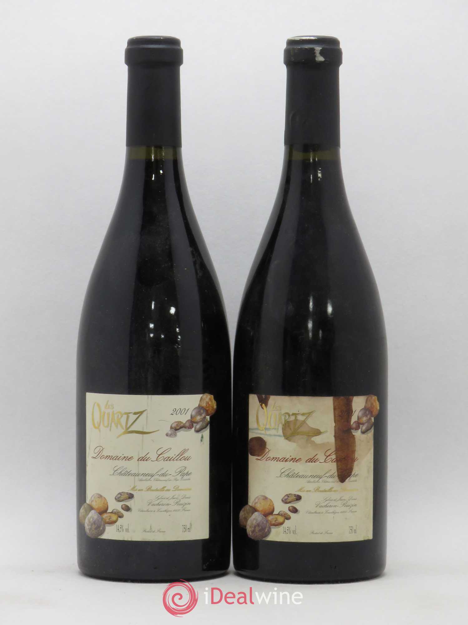 Châteauneuf-du-Pape Les Quartz Clos du Caillou 2001 - Lot de 2 bouteilles - 0
