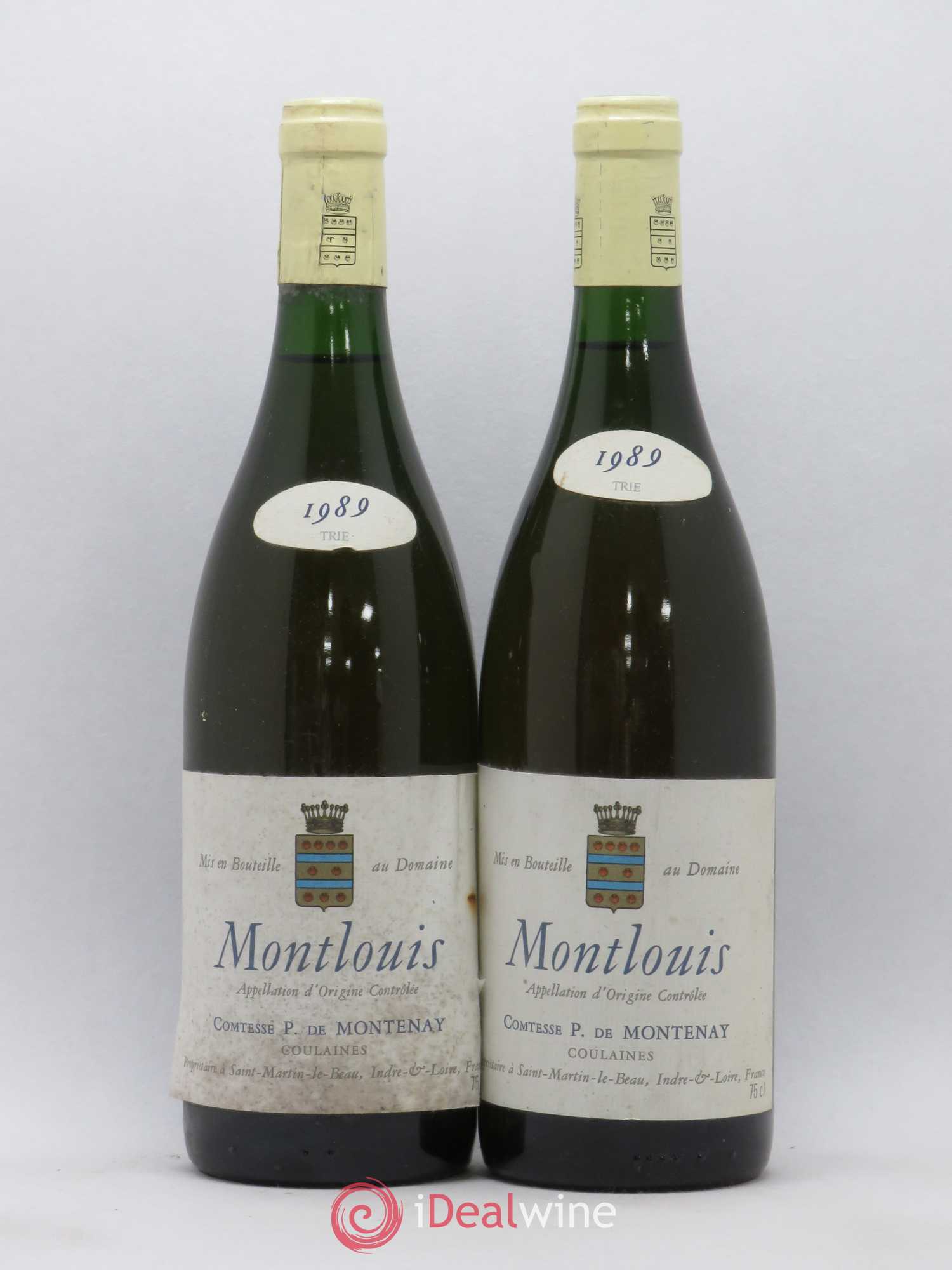 Montlouis-sur-Loire Trie Comtesse de Montenay 1989 - Lot de 2 bouteilles - 0