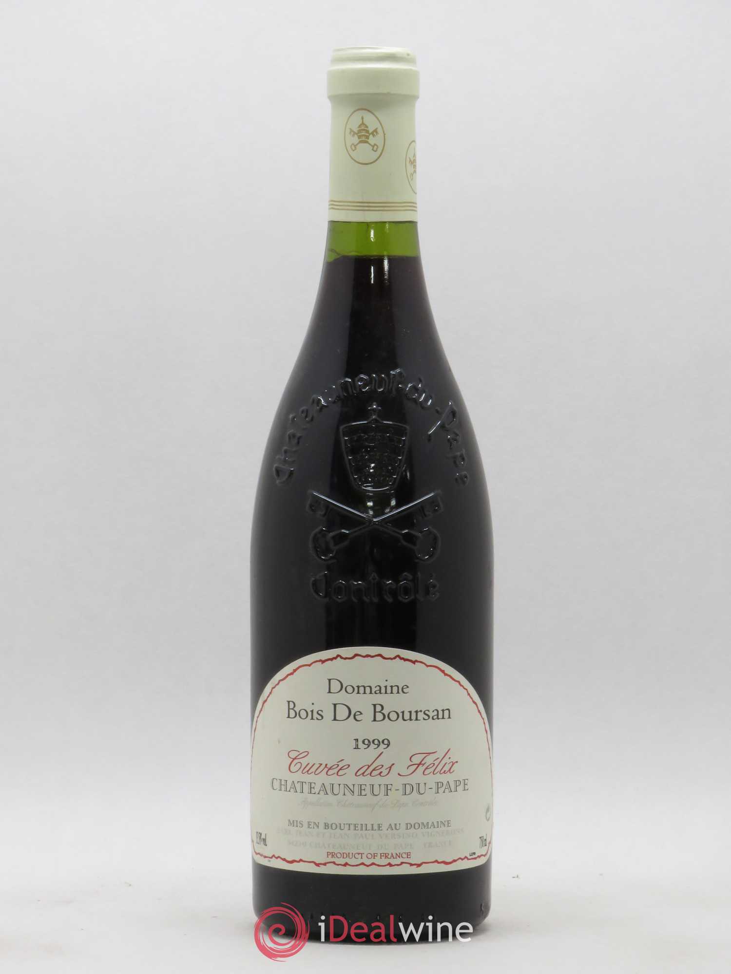 Châteauneuf-du-Pape Bois de Boursan (Domaine) Cuvée des Félix Jean et Jean-Paul Versino 1999 - Lot de 1 bouteille - 0
