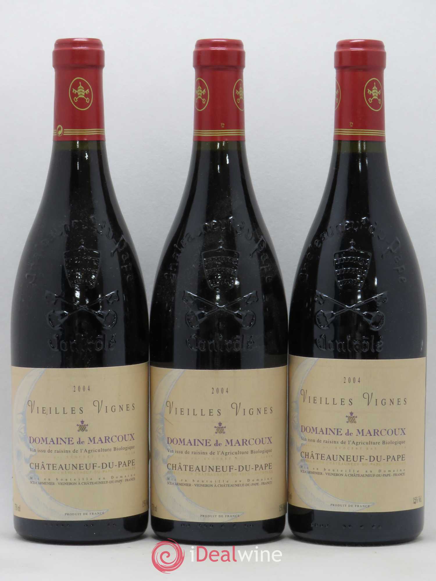 Châteauneuf-du-Pape Vieilles Vignes Marcoux (Domaine de) 2004 - Lot de 3 bouteilles - 0