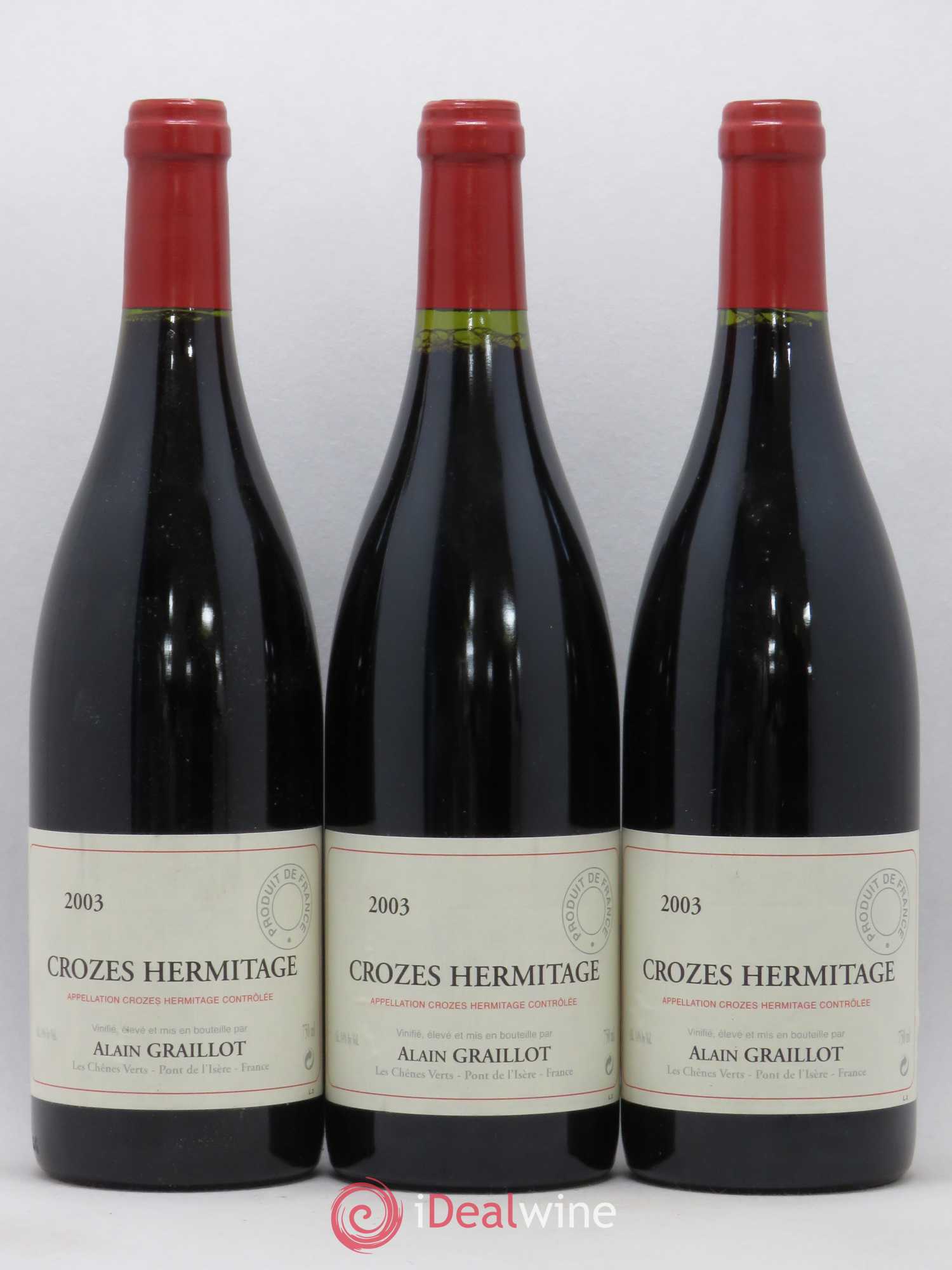 Crozes-Hermitage Domaine Graillot 2003 - Lot de 3 bouteilles - 0