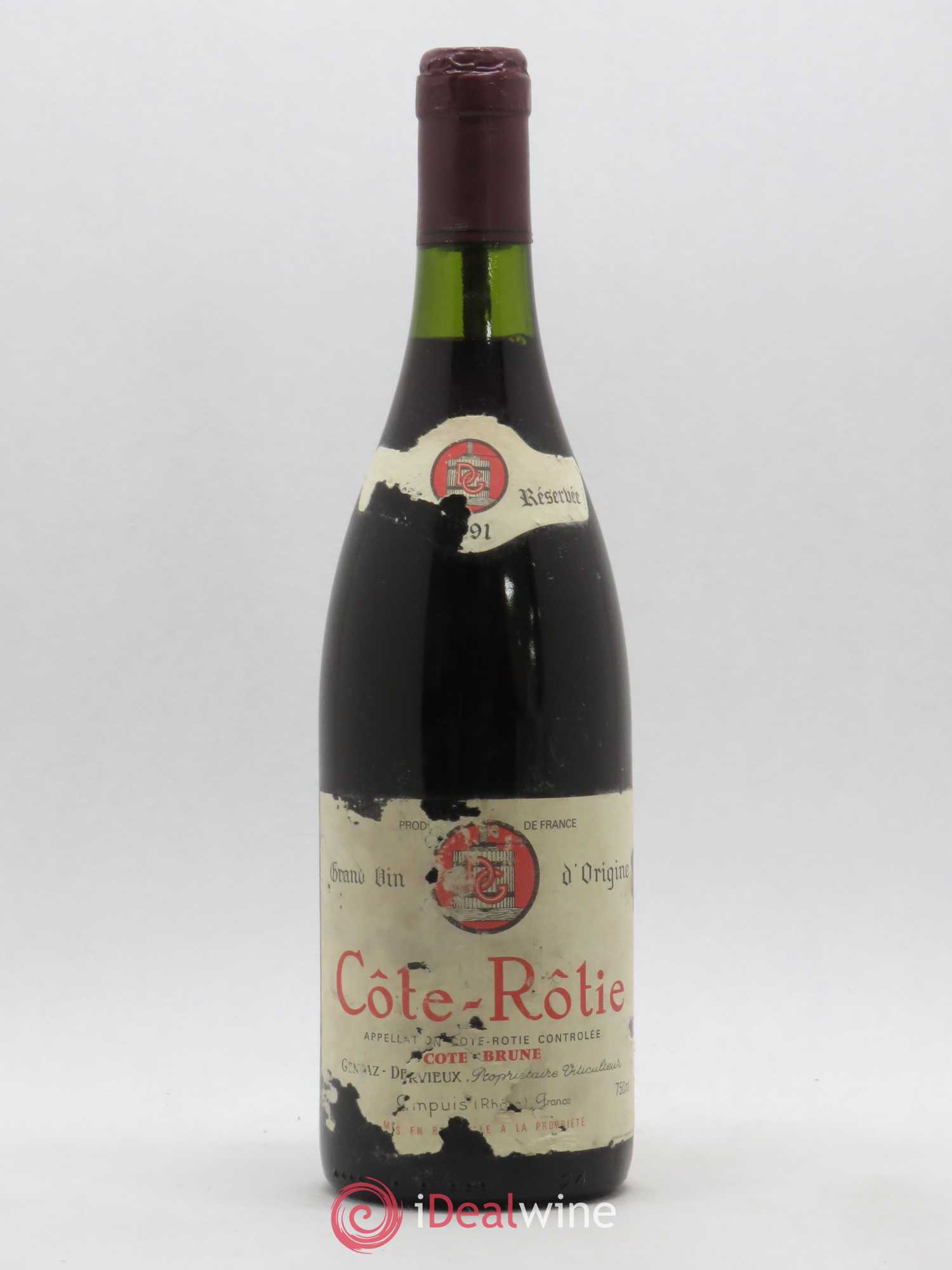 Côte-Rôtie Côte Brune Marius Gentaz-Dervieux Cuvée Réservée 1991 - Lot de 1 bouteille - 0