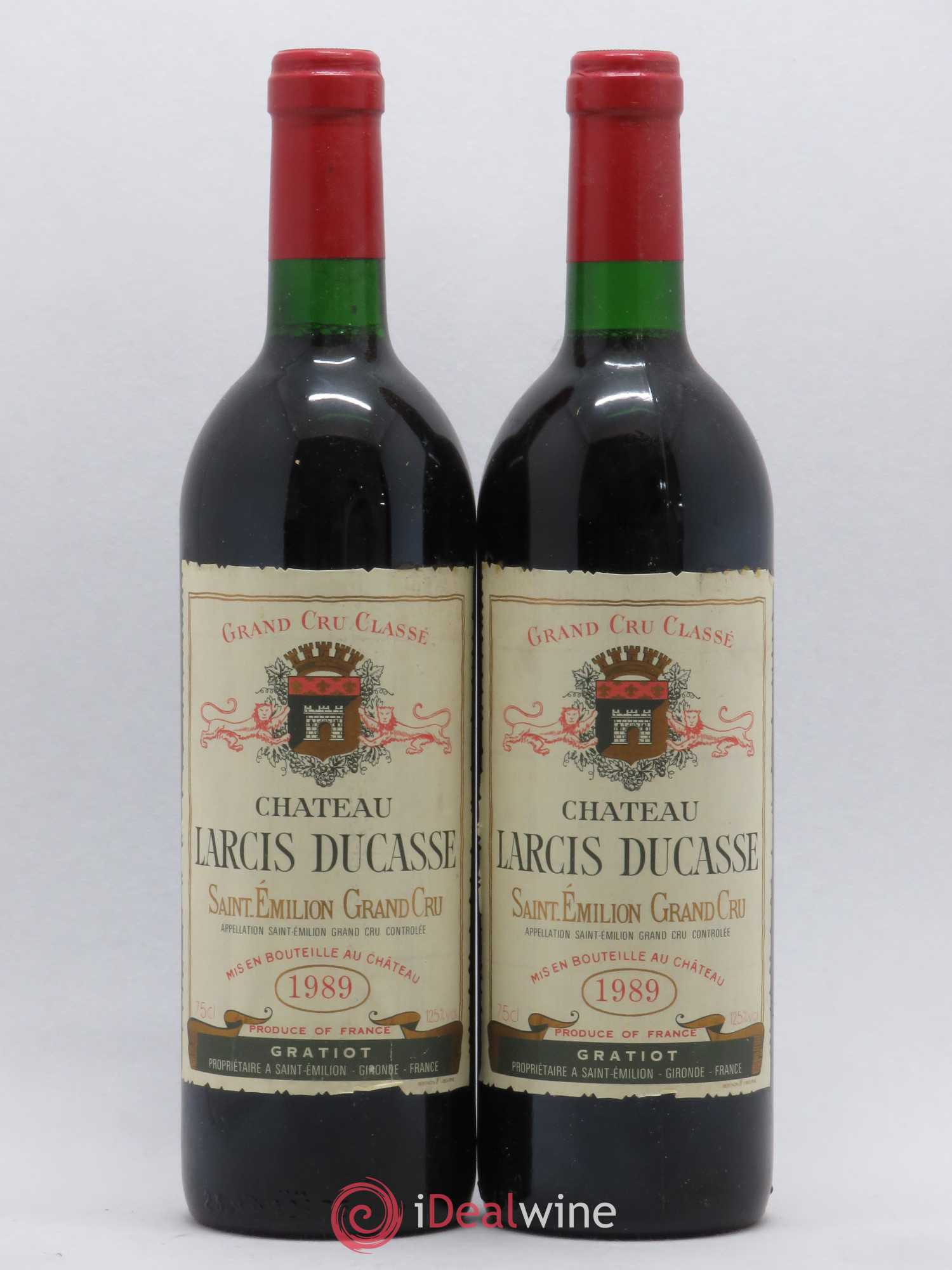 Château Larcis Ducasse 1er Grand Cru Classé B 1989 - Lot de 2 bouteilles - 0
