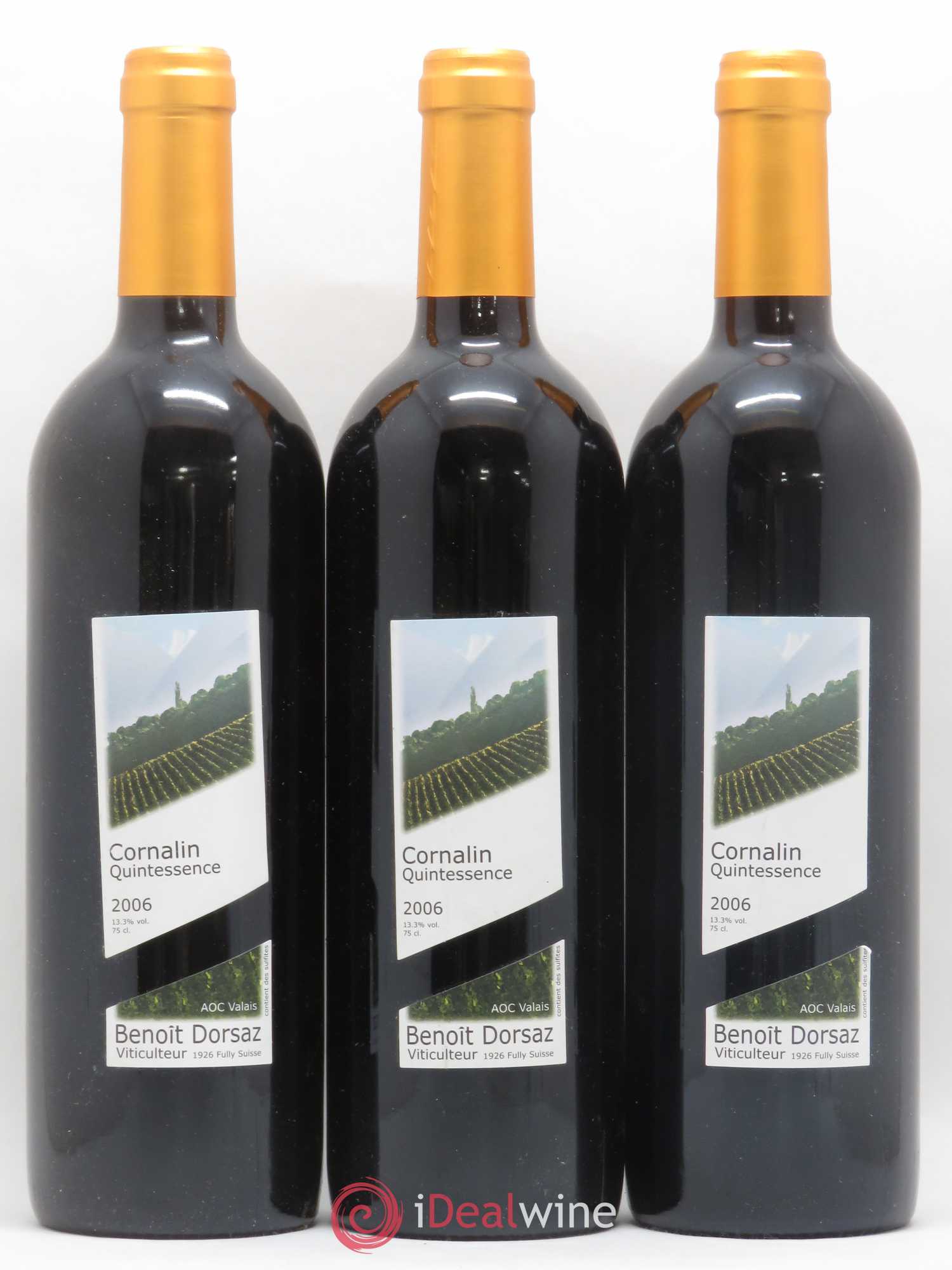 Valais Cornalin Quintescence Benoit Dorsaz 2006 - Posten von 3 Flaschen - 0