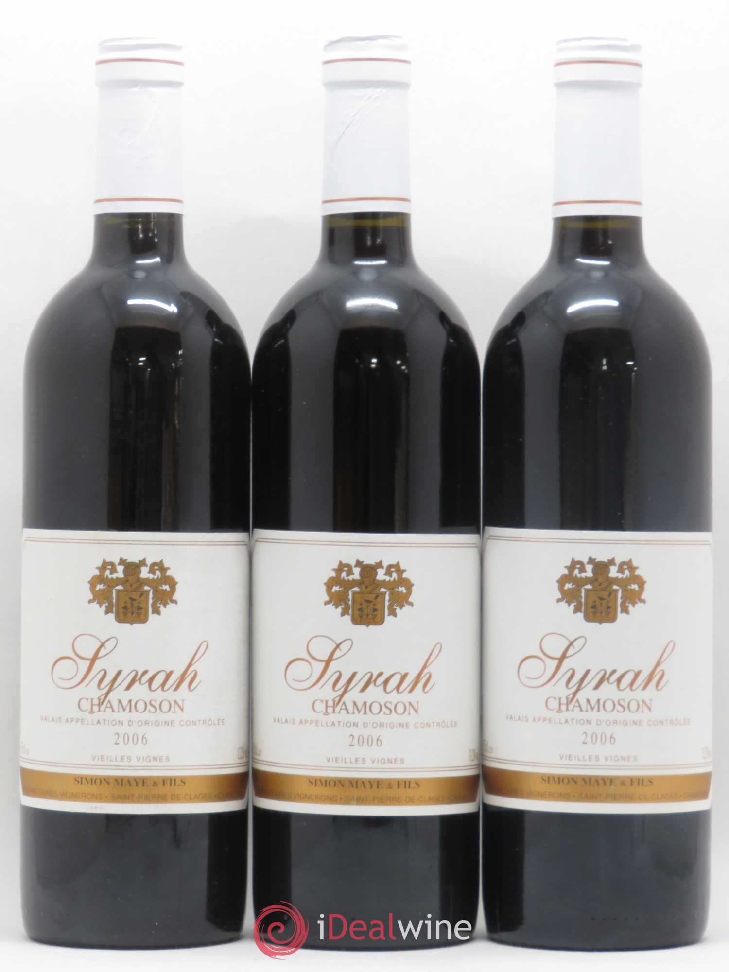 Valais Syrah Vieilles Vignes Chamoson Simon Maye 2006 - Posten von 3 Flaschen - 0