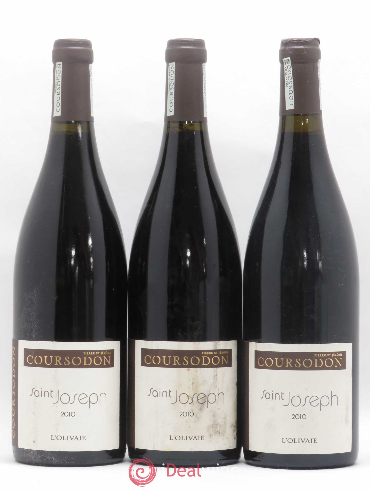 Saint-Joseph L'Olivaie Pierre et Jérôme Coursodon 2010 - Lot de 3 bouteilles - 0