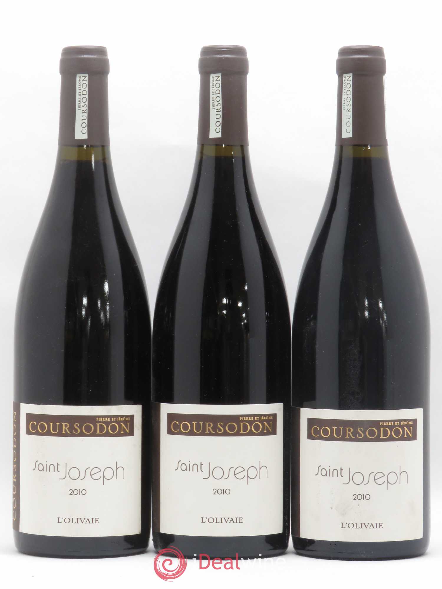 Saint-Joseph L'Olivaie Pierre et Jérôme Coursodon 2010 - Lot de 3 bouteilles - 0
