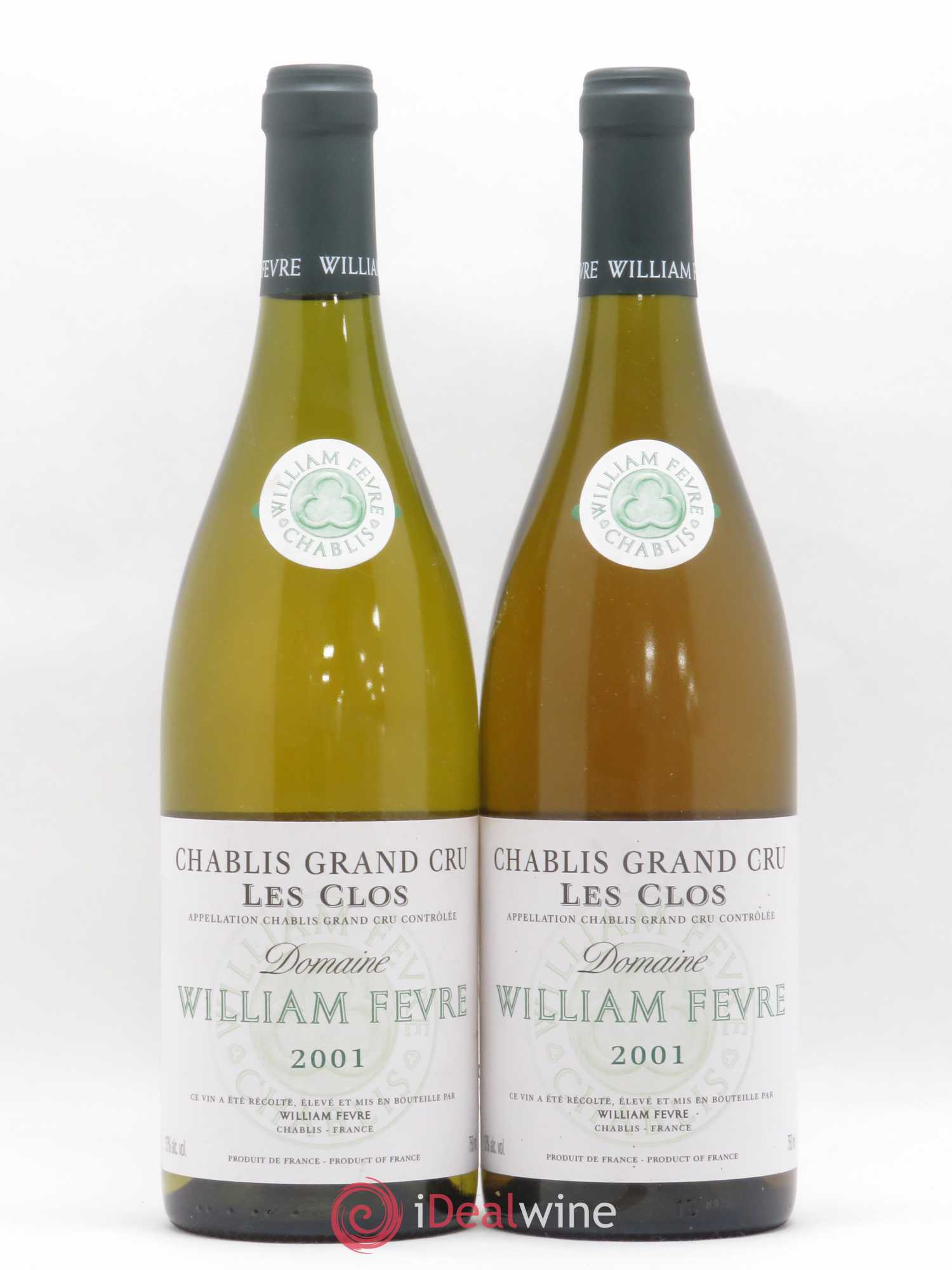Chablis Grand Cru Les Clos William Fèvre (sans prix de réserve) 2001 - Lot de 2 bouteilles - 0