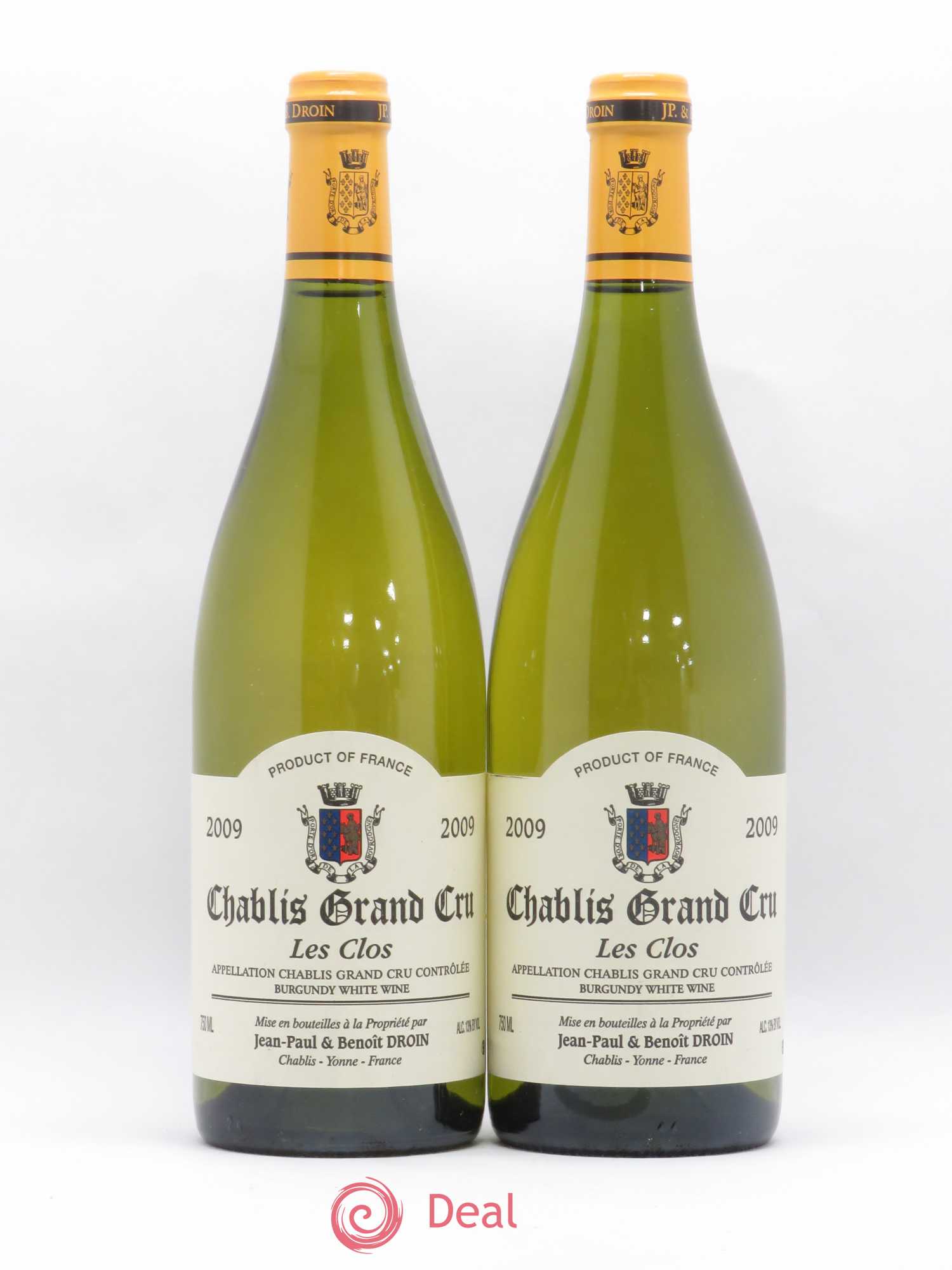 Chablis Grand Cru Les Clos Jean-Paul & Benoît Droin (Domaine) 2009 - Lot de 2 bouteilles - 0