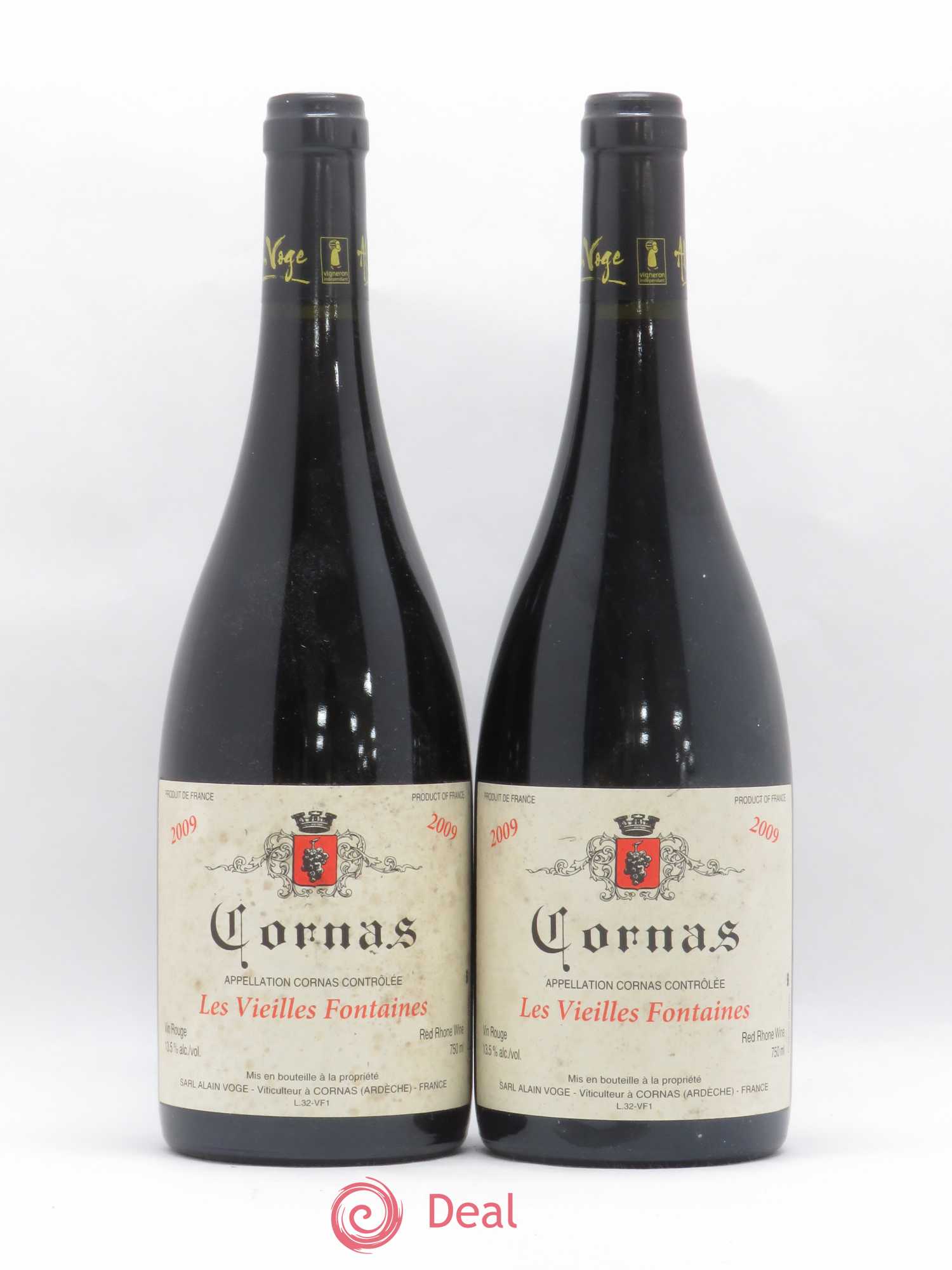 Cornas Les Vieilles Fontaines Alain Voge (Domaine) 2009 - Lotto di 2 bottiglie - 0
