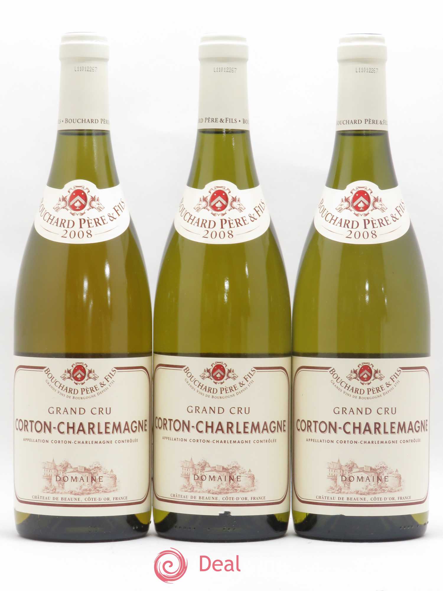 Corton-Charlemagne Grand Cru Bouchard Père & Fils 2008 - Lot de 3 bouteilles - 0