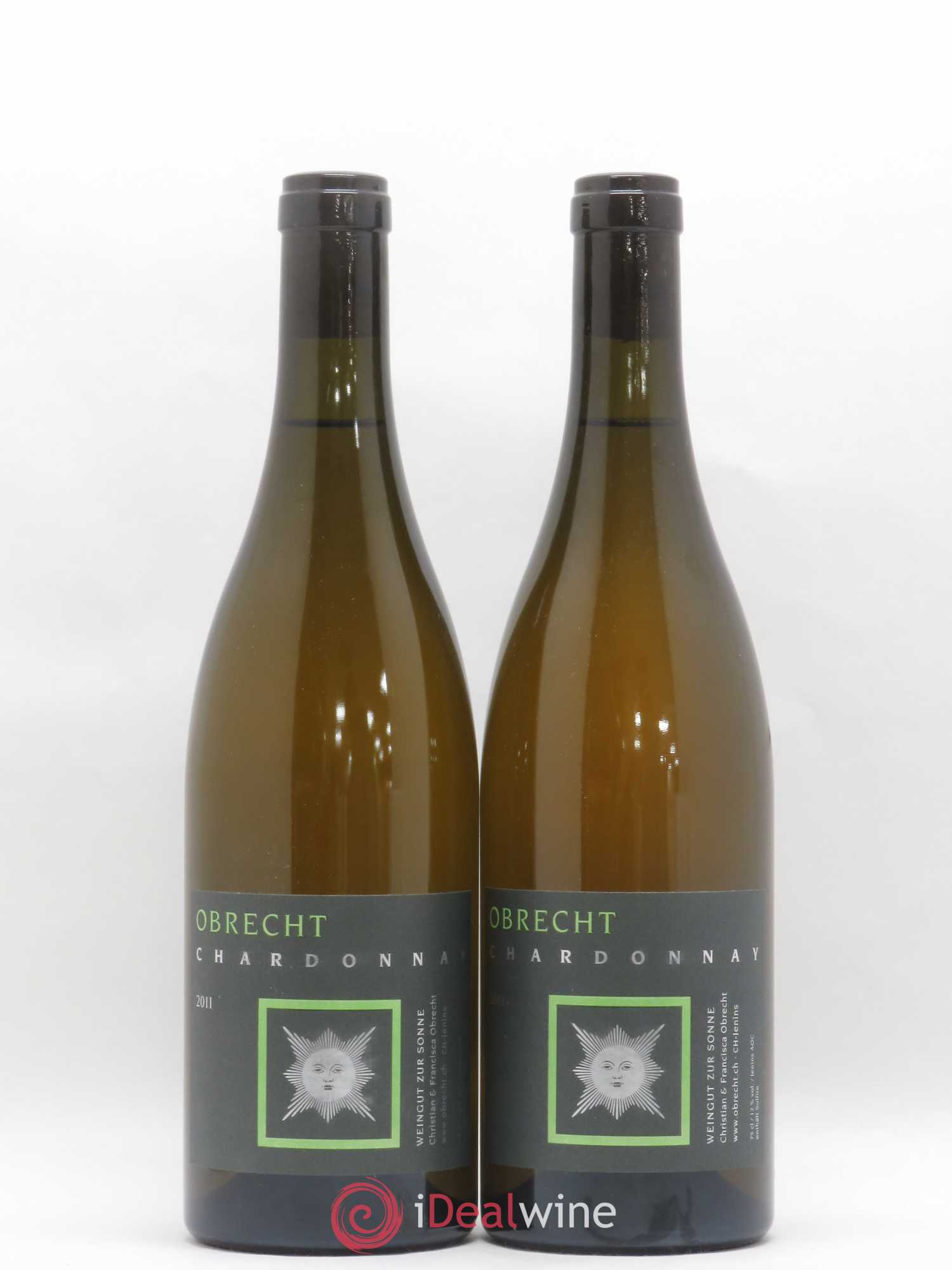 Vins Etrangers Suisse Jenins AOC Chardonnay Obrecht 2011 - Posten von 2 Flaschen - 0