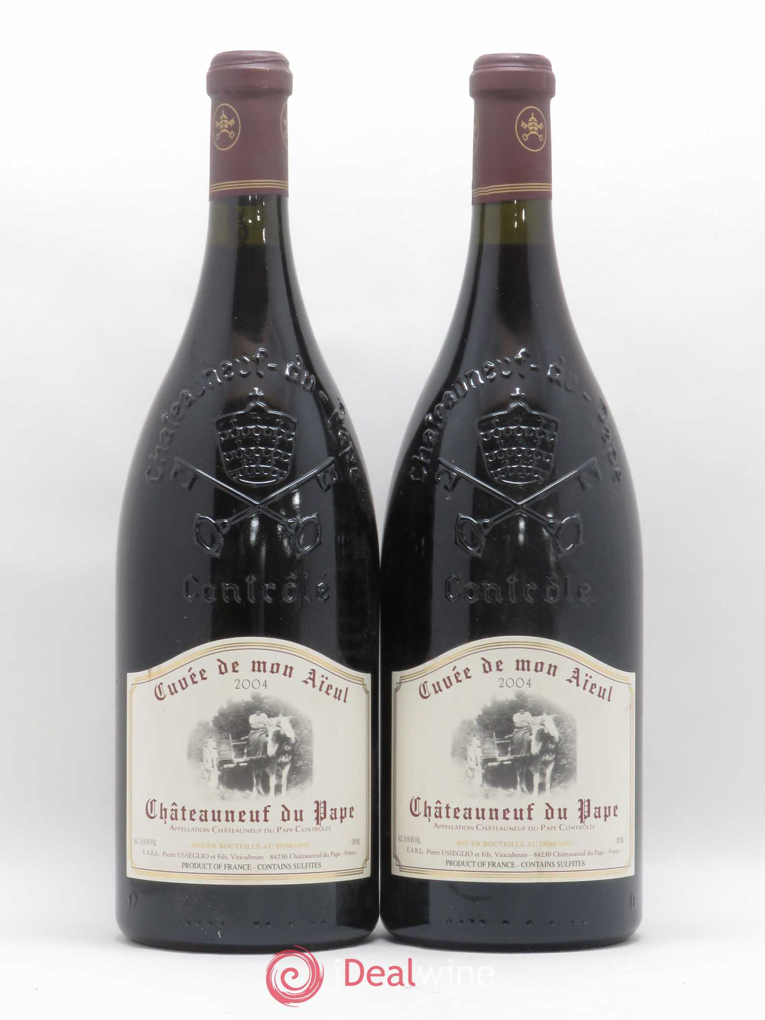 Châteauneuf-du-Pape Cuvée de mon Aïeul Pierre Usseglio & Fils 2004 - Lot de 2 magnums - 0