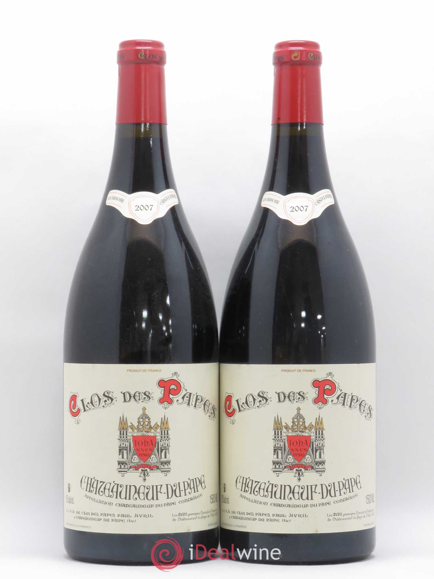 Châteauneuf-du-Pape Clos des Papes - Paul Avril 2007 - Lot de 2 magnums - 0