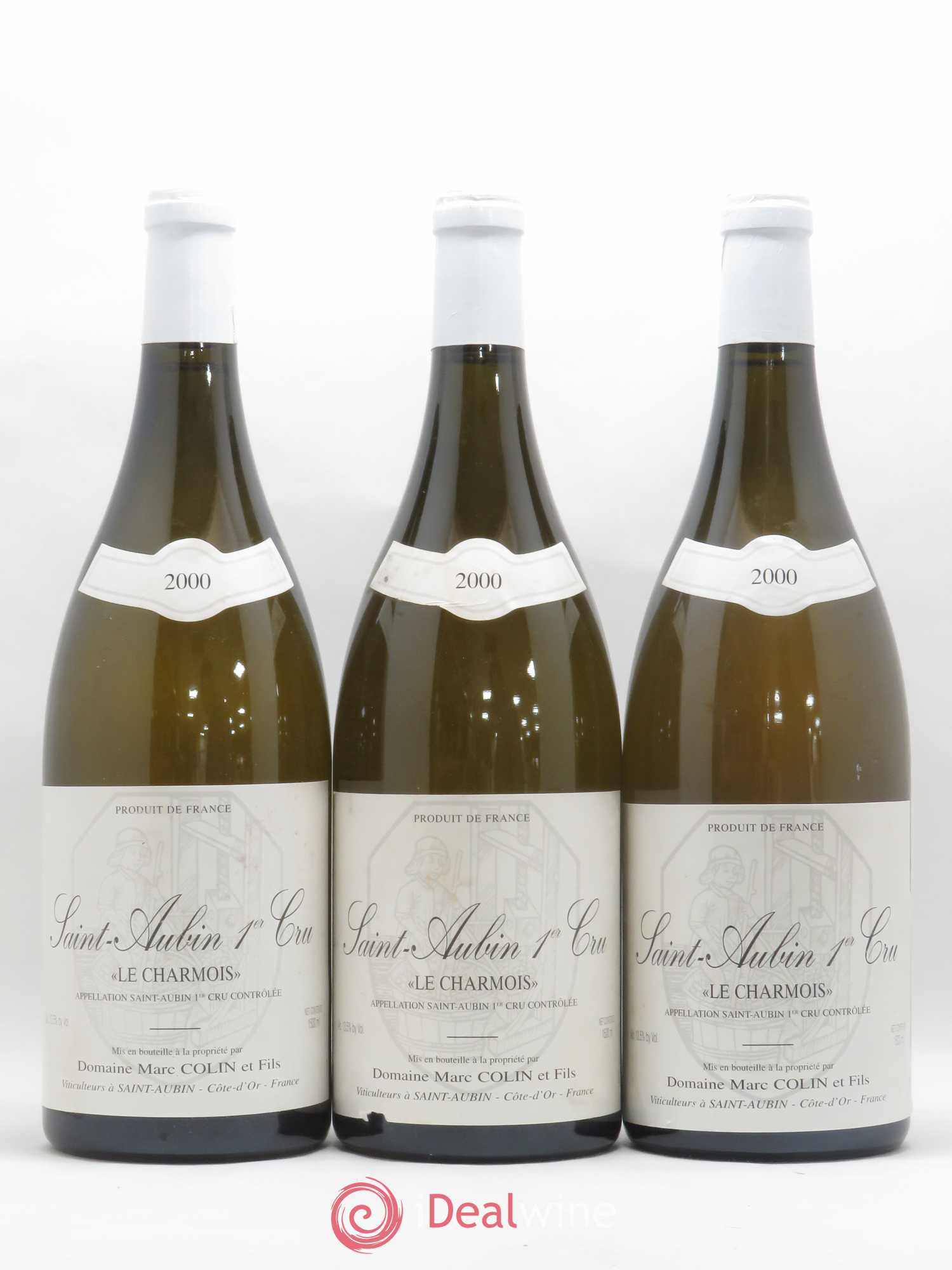 Saint-Aubin 1er Cru Le Charmois Marc Colin 2000 - Posten von 3 Magnum - 0