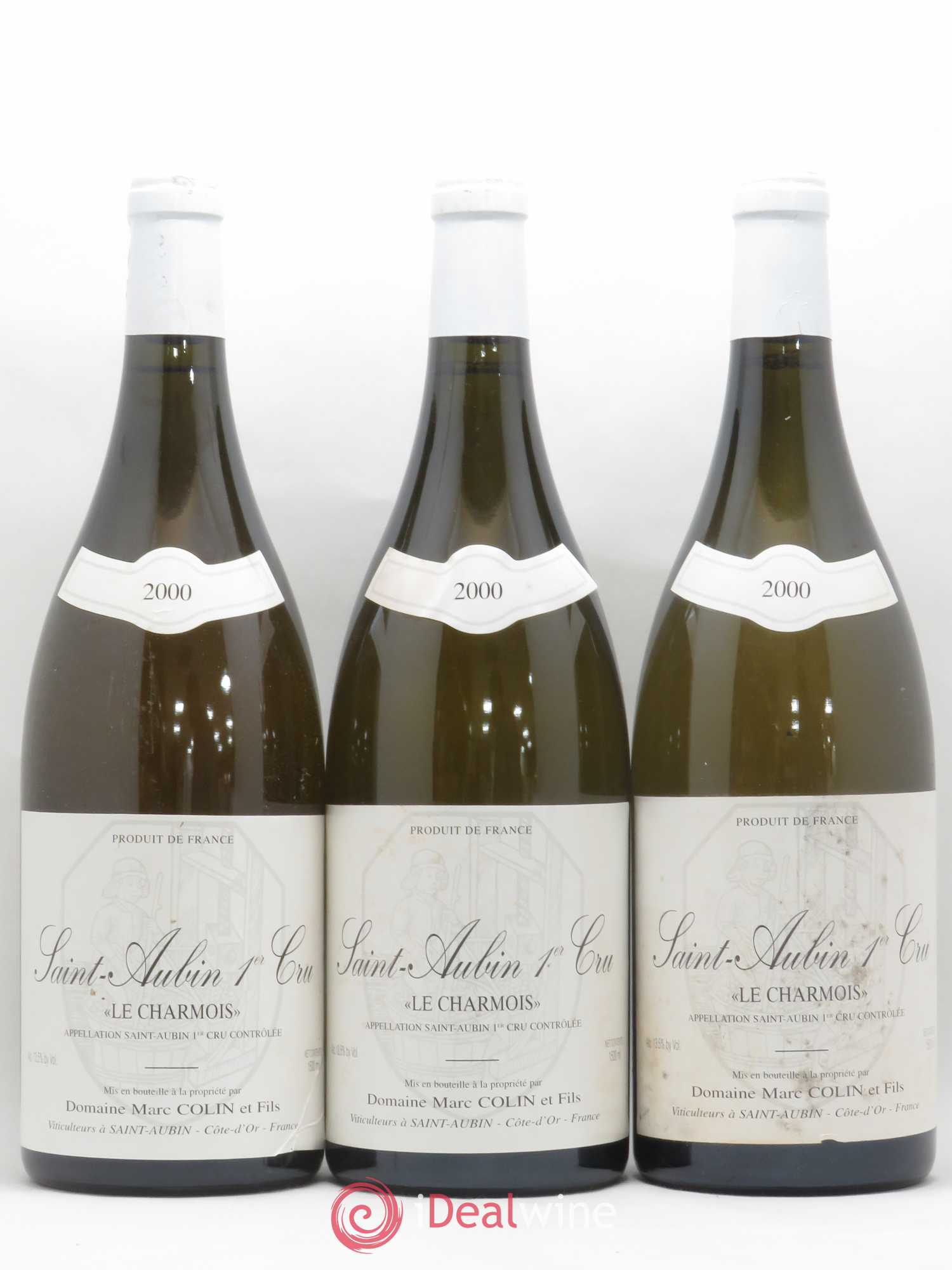 Saint-Aubin 1er Cru Le Charmois Marc Colin 2000 - Posten von 3 Magnum - 0