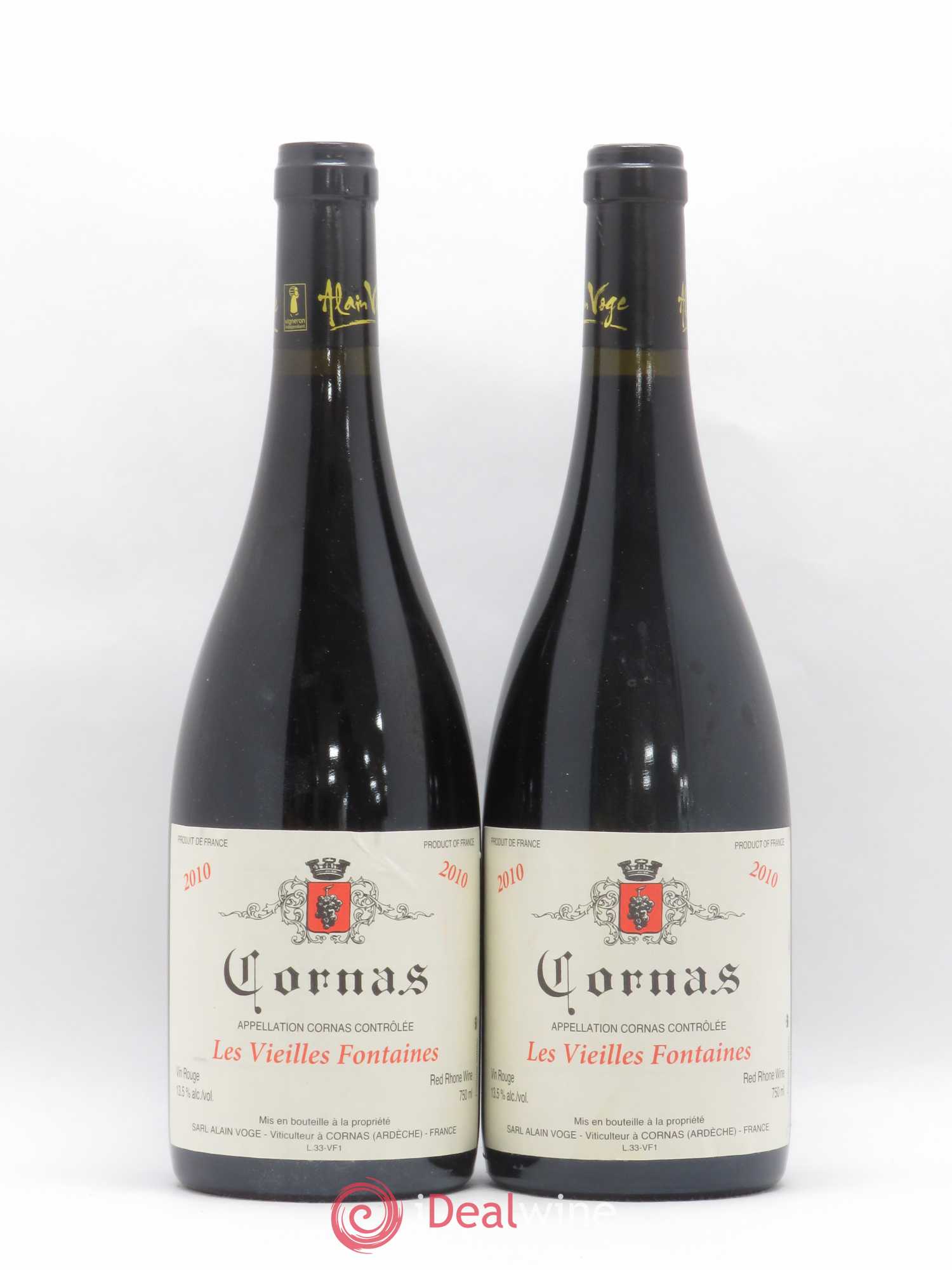 Cornas Les Vieilles Fontaines Alain Voge (Domaine) 2010 - Lot de 2 bouteilles - 0