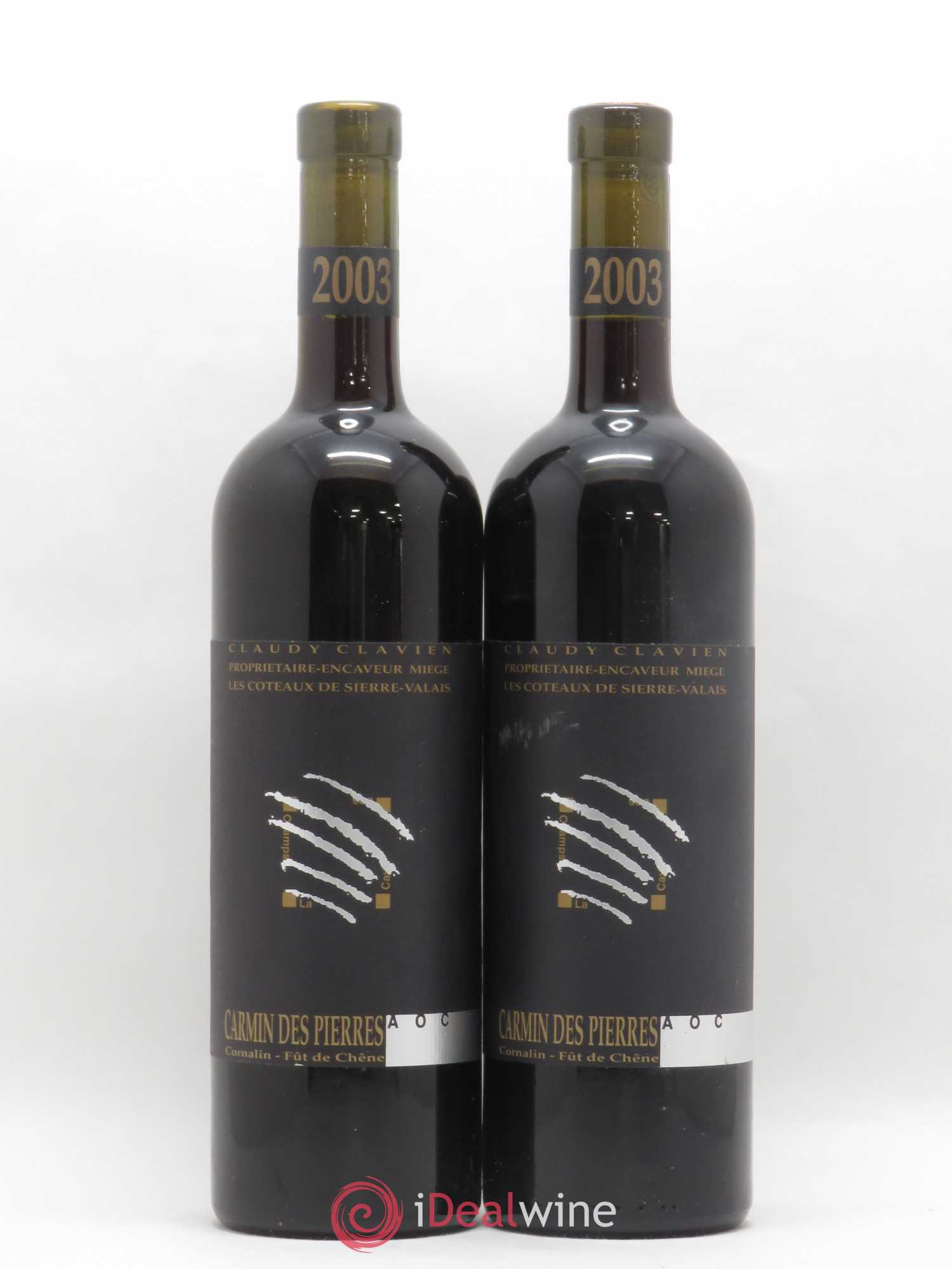 Valais Carmin des Pierres Cornalin Cuvée Patrick Claudy Clavien 2003 - Posten von 2 Flaschen - 0
