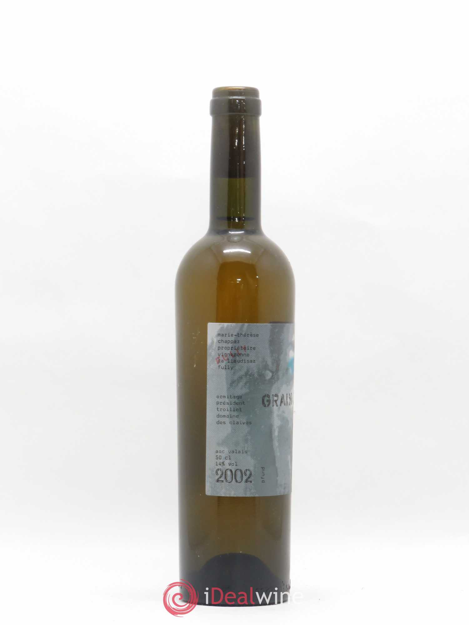 Valais Grain d'Or Ermitage Président Troillet Marie-Thérèse Chappaz - Domaine Des Claives 50cl 2002 - Lot de 1 bouteille - 1