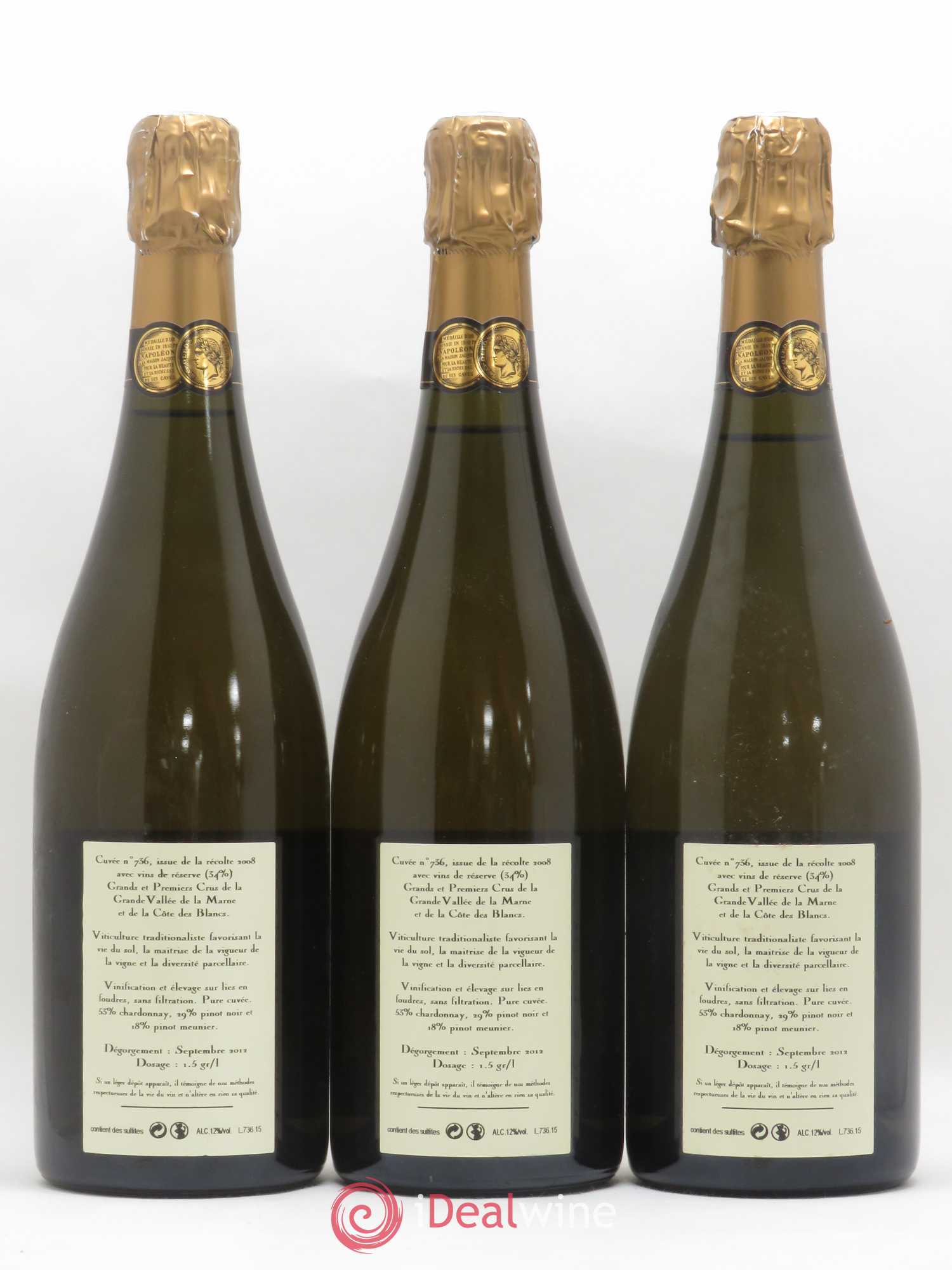 Cuvée 736 Jacquesson - Lot de 3 bouteilles - 1