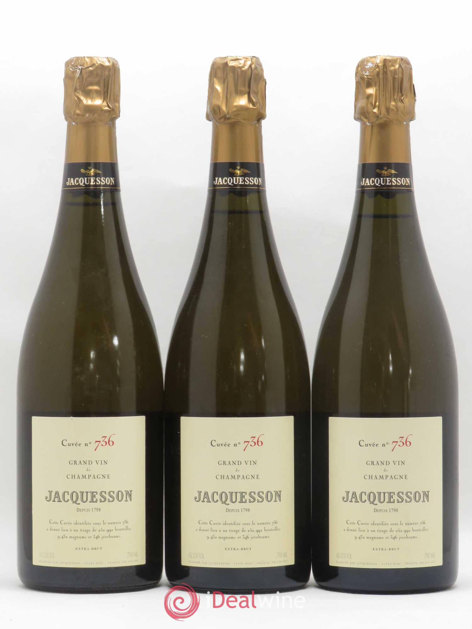 Cuvée 736 Jacquesson - Lot de 3 bouteilles - 0