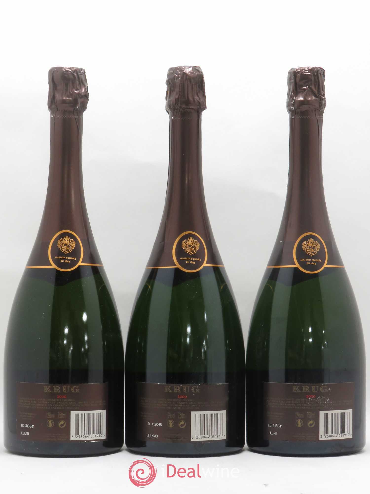 Vintage Krug 2000 - Lot de 3 bouteilles - 1