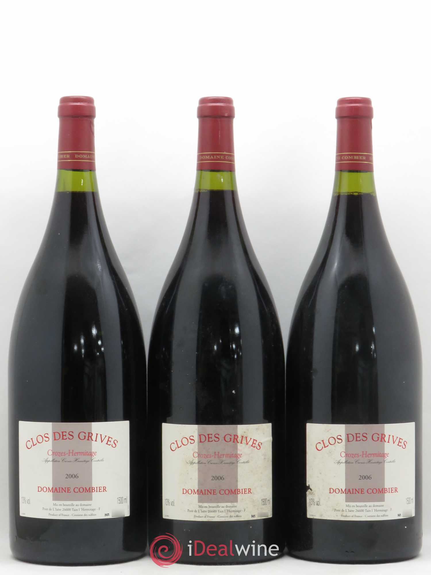Crozes-Hermitage Clos des Grives Combier 2006 - Lot de 3 magnums - 0