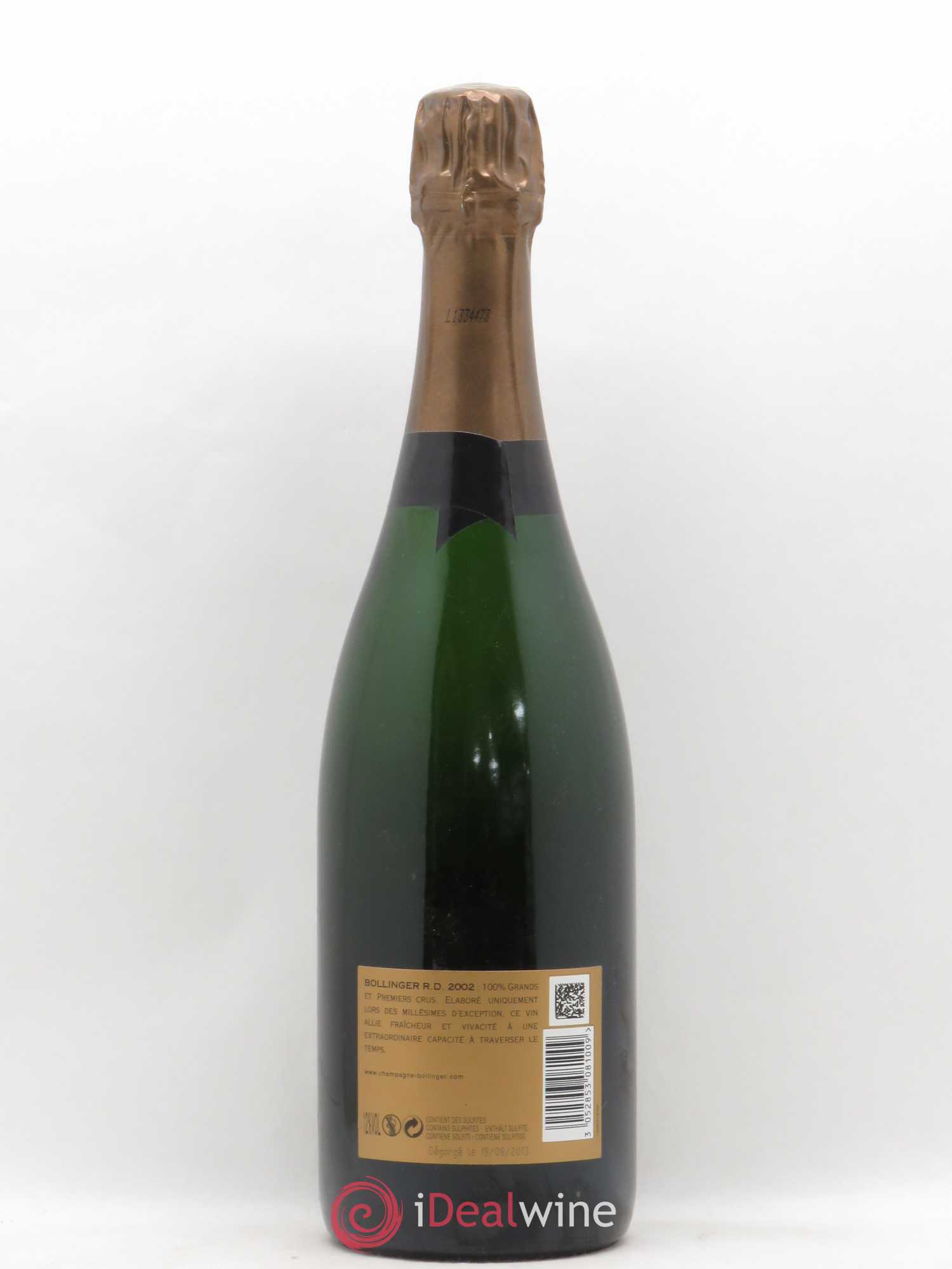 R.D. Extra-Brut Bollinger 2002 - Lot de 1 bouteille - 1
