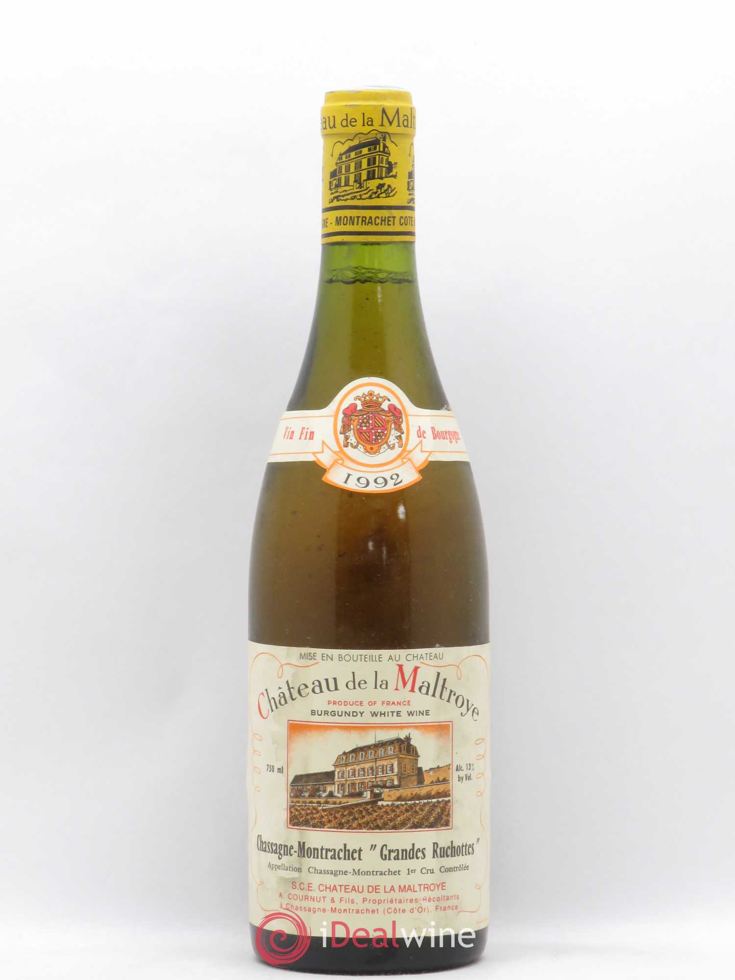 Chassagne-Montrachet 1er Cru Grandes Ruchottes Château de la Maltroye 1992 - Lot de 1 bouteille - 0