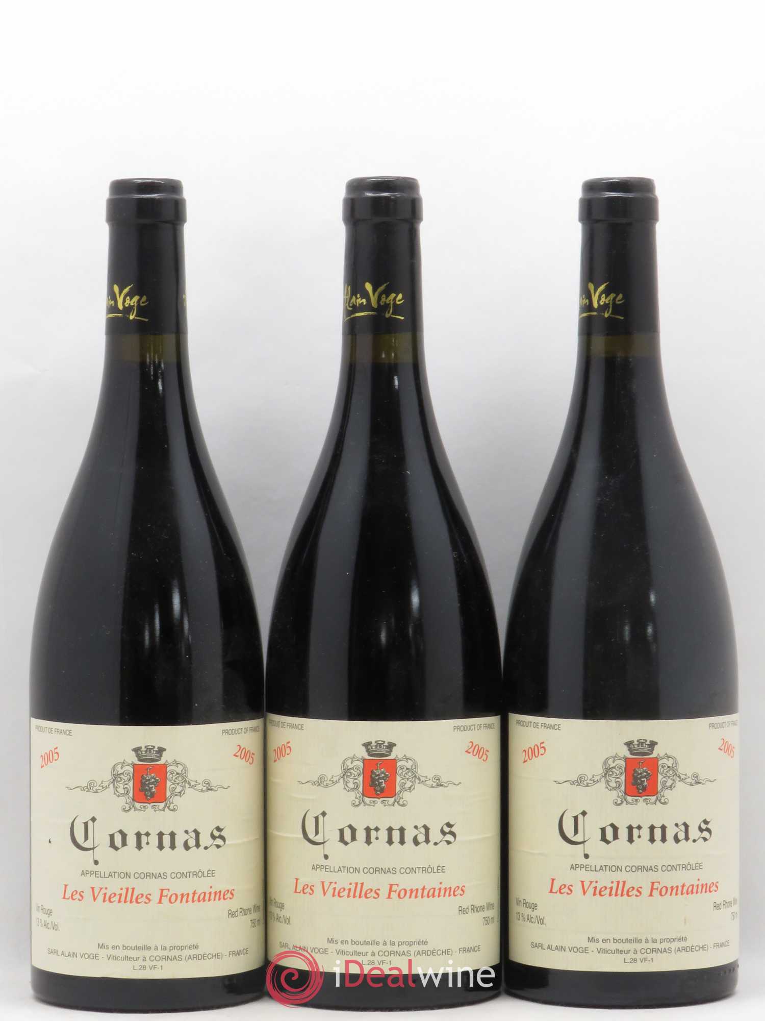 Cornas Les Vieilles Fontaines Alain Voge (Domaine) 2005 - Lot de 3 bouteilles - 0