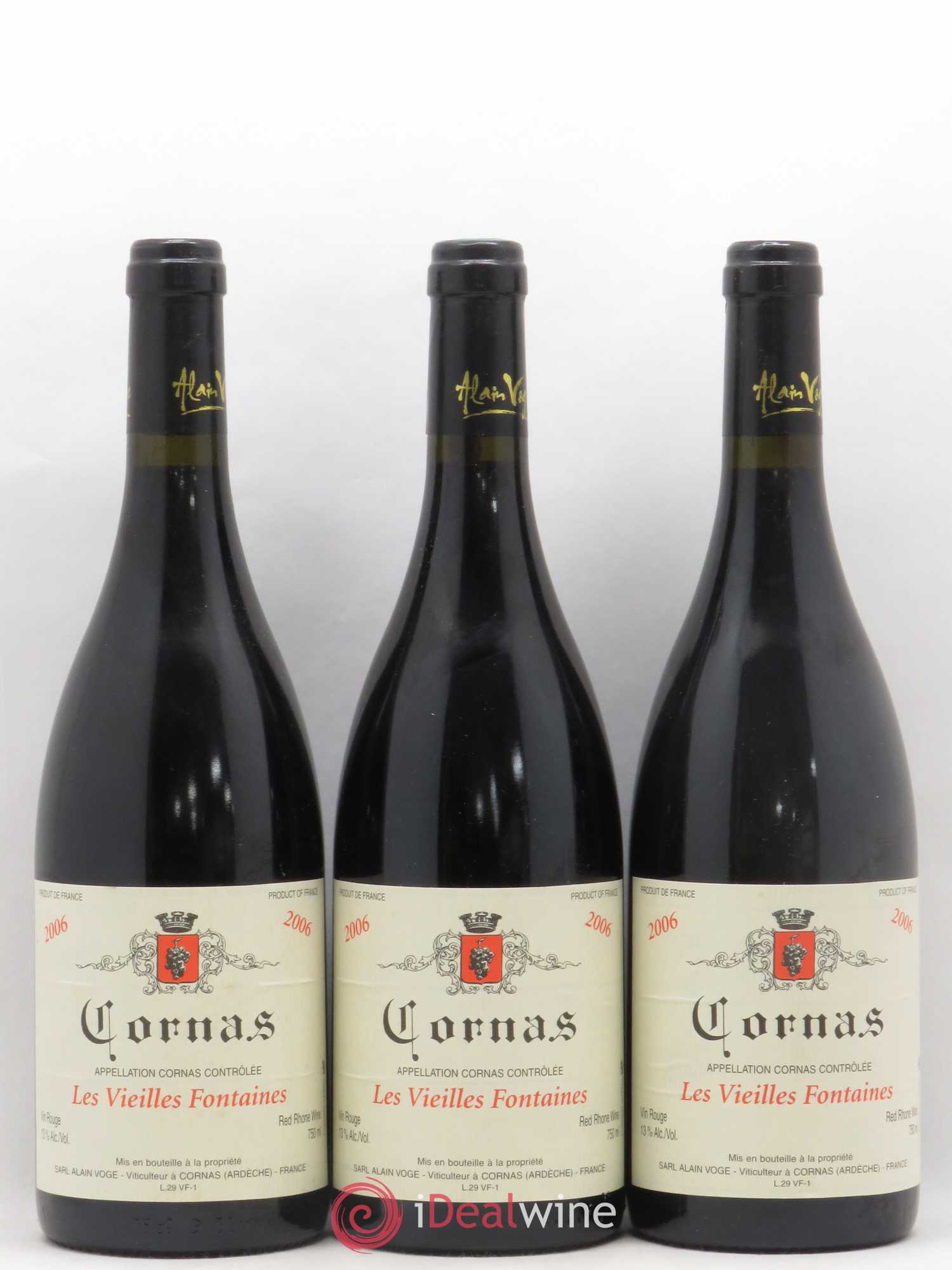 Cornas Les Vieilles Fontaines Alain Voge (Domaine) 2006 - Lot de 3 bouteilles - 0