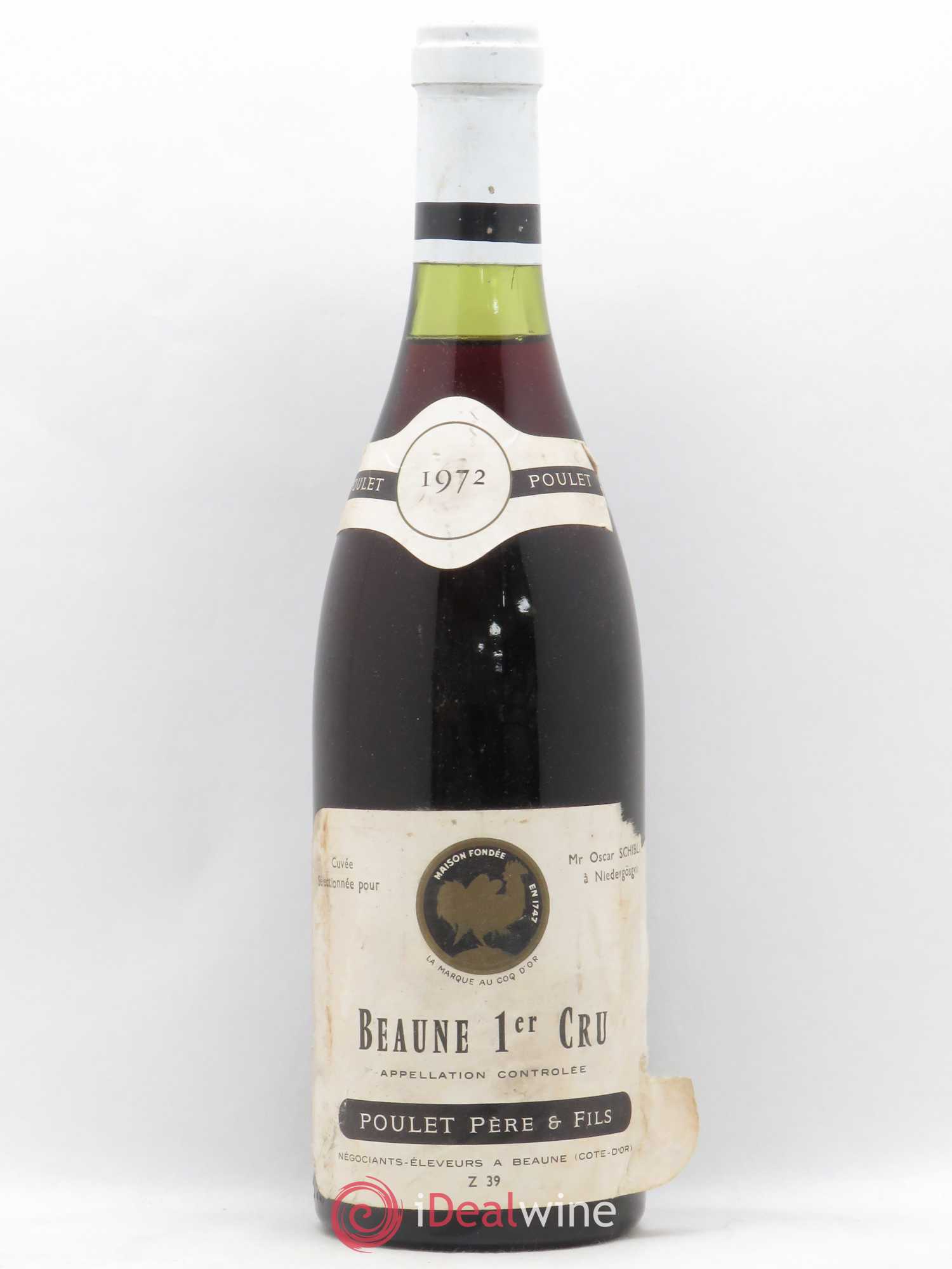 Beaune 1er Cru Poulet Père et Fils 1972 - Posten von 1 Flasche - 0