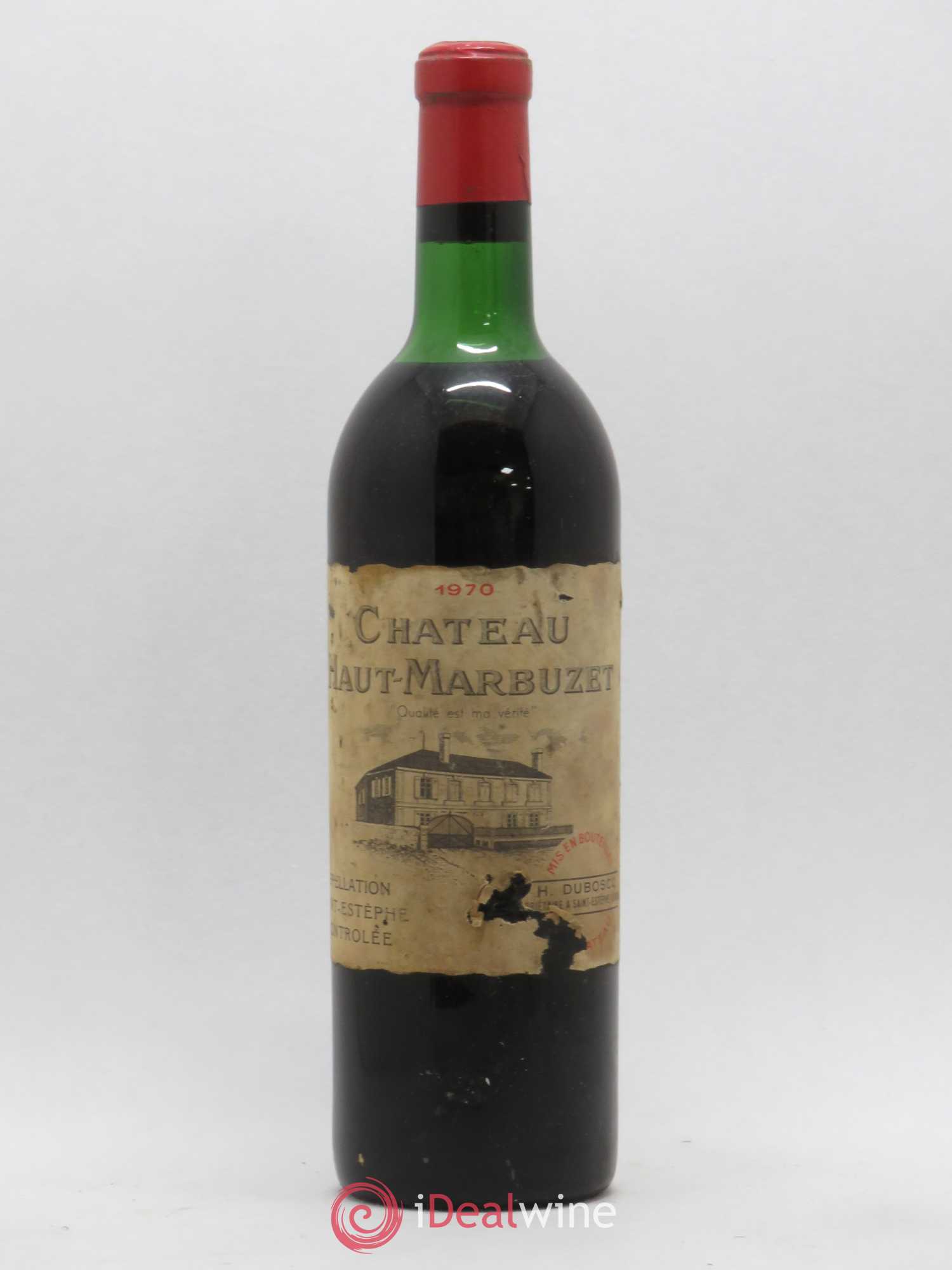 Château Haut Marbuzet 1970 - Lot de 1 bouteille - 0