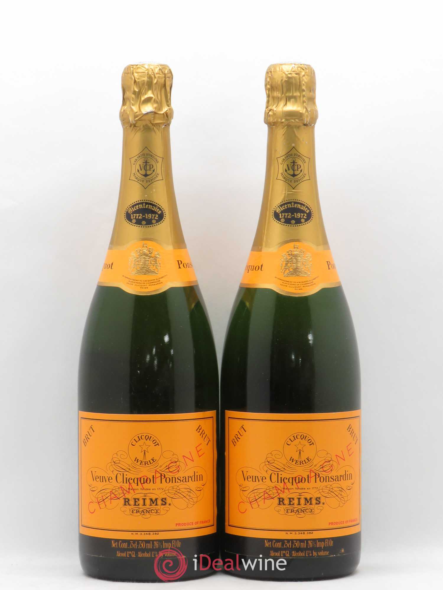 Champagne Veuve Cliquot Cuvée du Bi-Centenaire - Posten von 2 Flaschen - 0