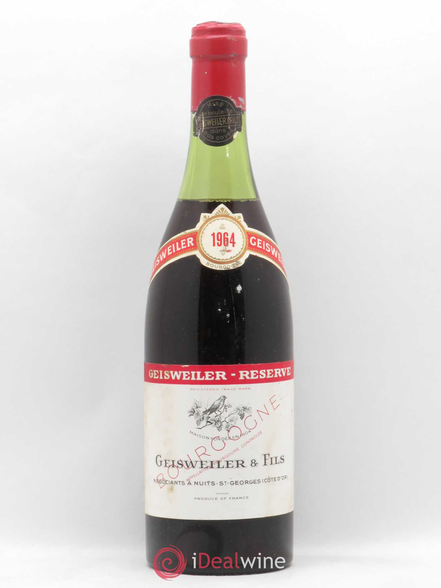 Bourgogne Réserve Geisweiler & Fils 1964 - Lot de 1 bouteille - 0