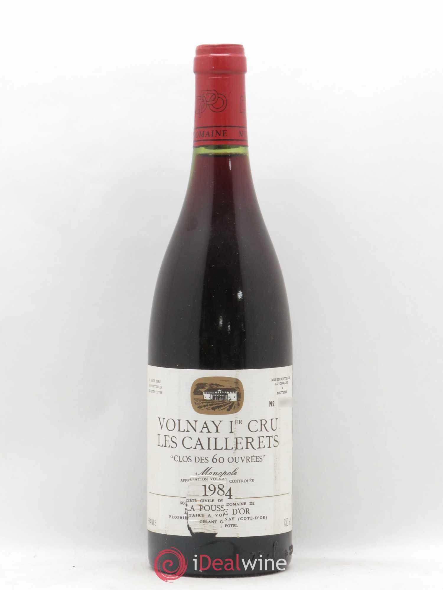 Volnay 1er Cru Clos des 60 ouvrées La Pousse d'Or (Domaine de) Les Caillerets 1984 - Lot de 1 bouteille - 0