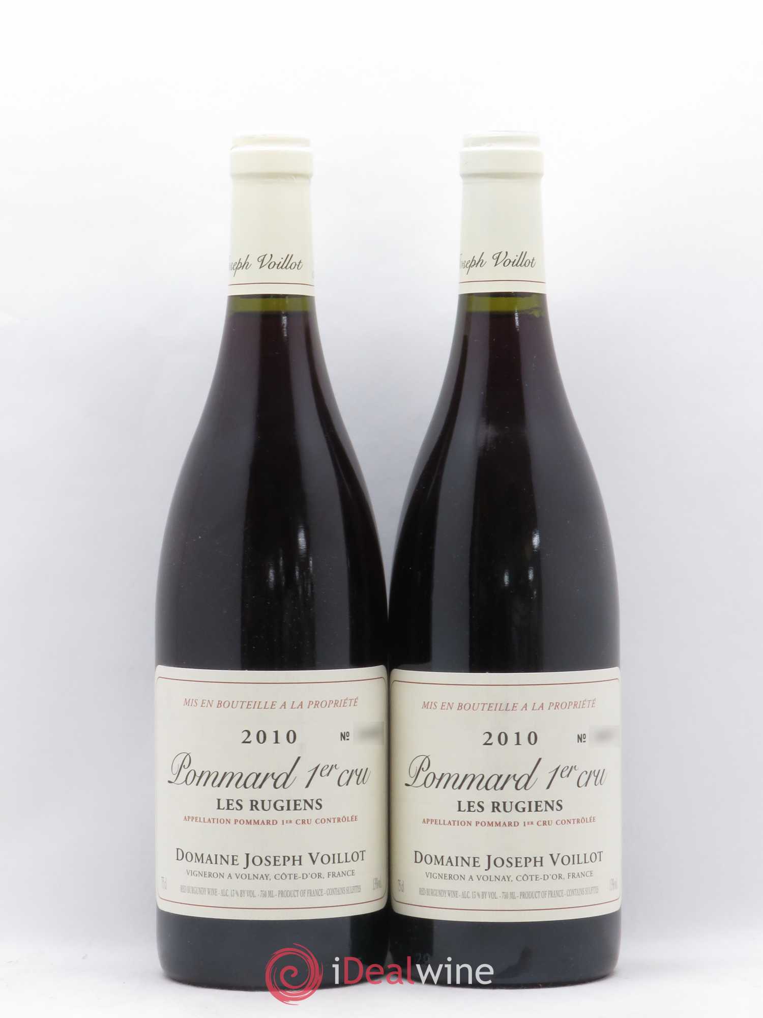 Pommard 1er Cru Les Rugiens Joseph Voillot (Domaine) 2010 - Lot de 2 bouteilles - 0