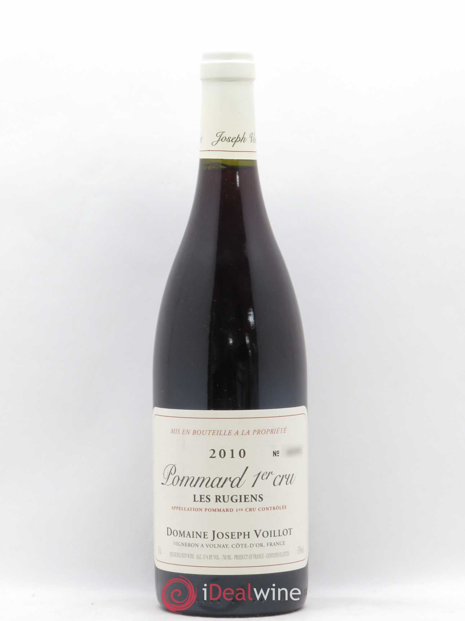 Pommard 1er Cru Les Rugiens Joseph Voillot (Domaine) 2010 - Lot de 1 bouteille - 0