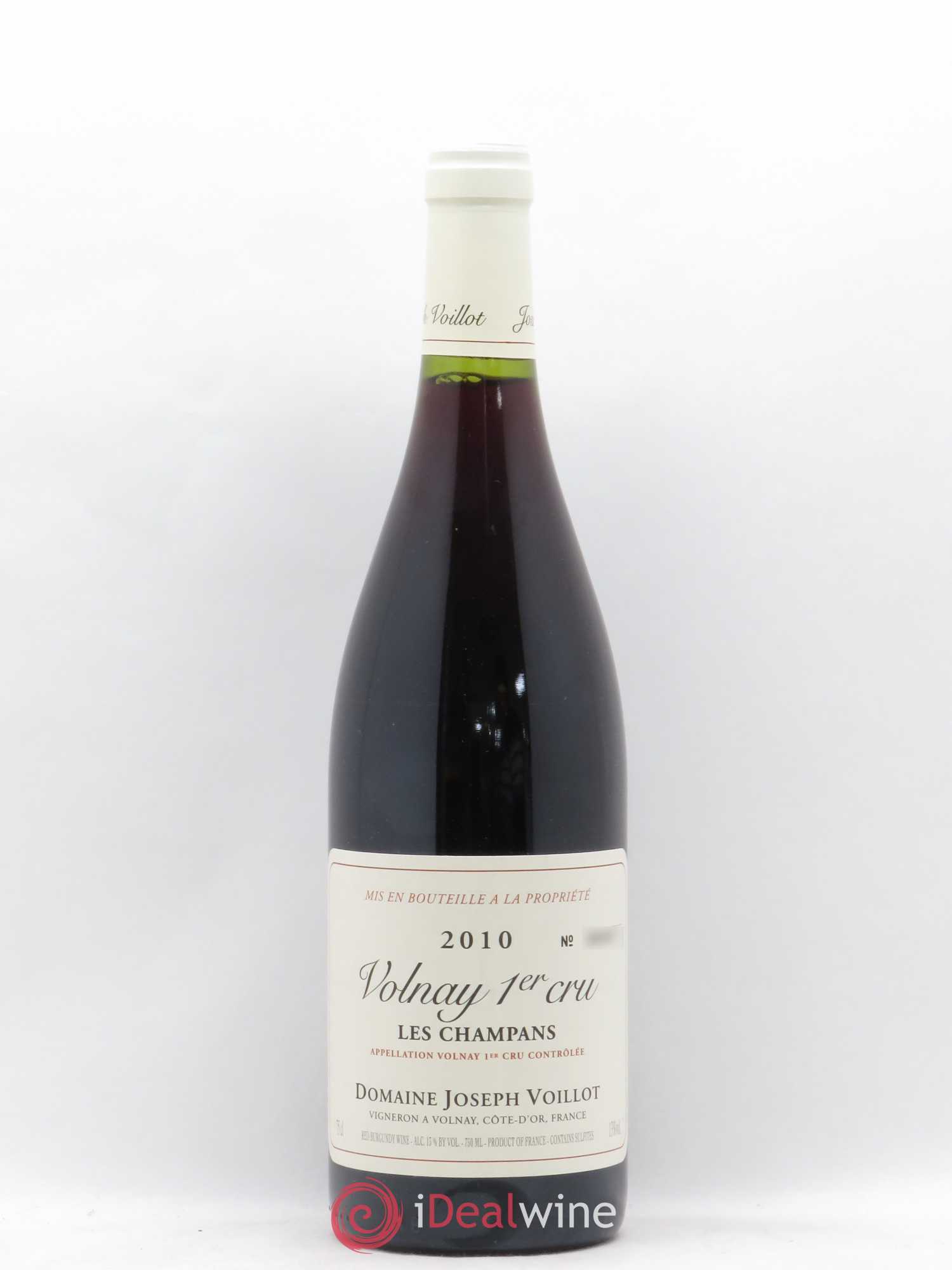 Volnay 1er Cru les Champans Joseph Voillot (Domaine) 2010 - Lot de 1 bouteille - 0
