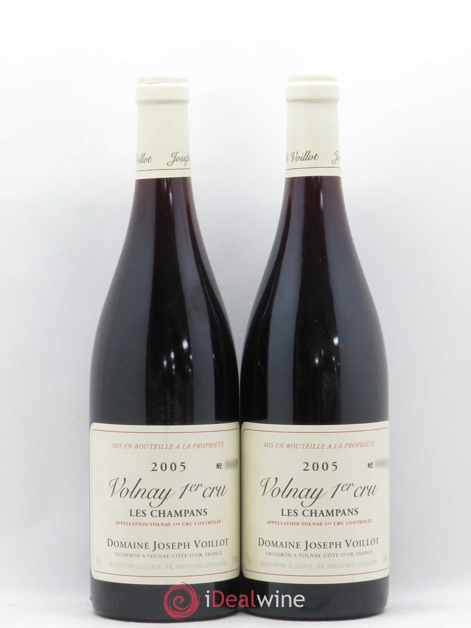 Volnay 1er Cru les Champans Joseph Voillot (Domaine) 2005 - Lot de 2 bouteilles - 0